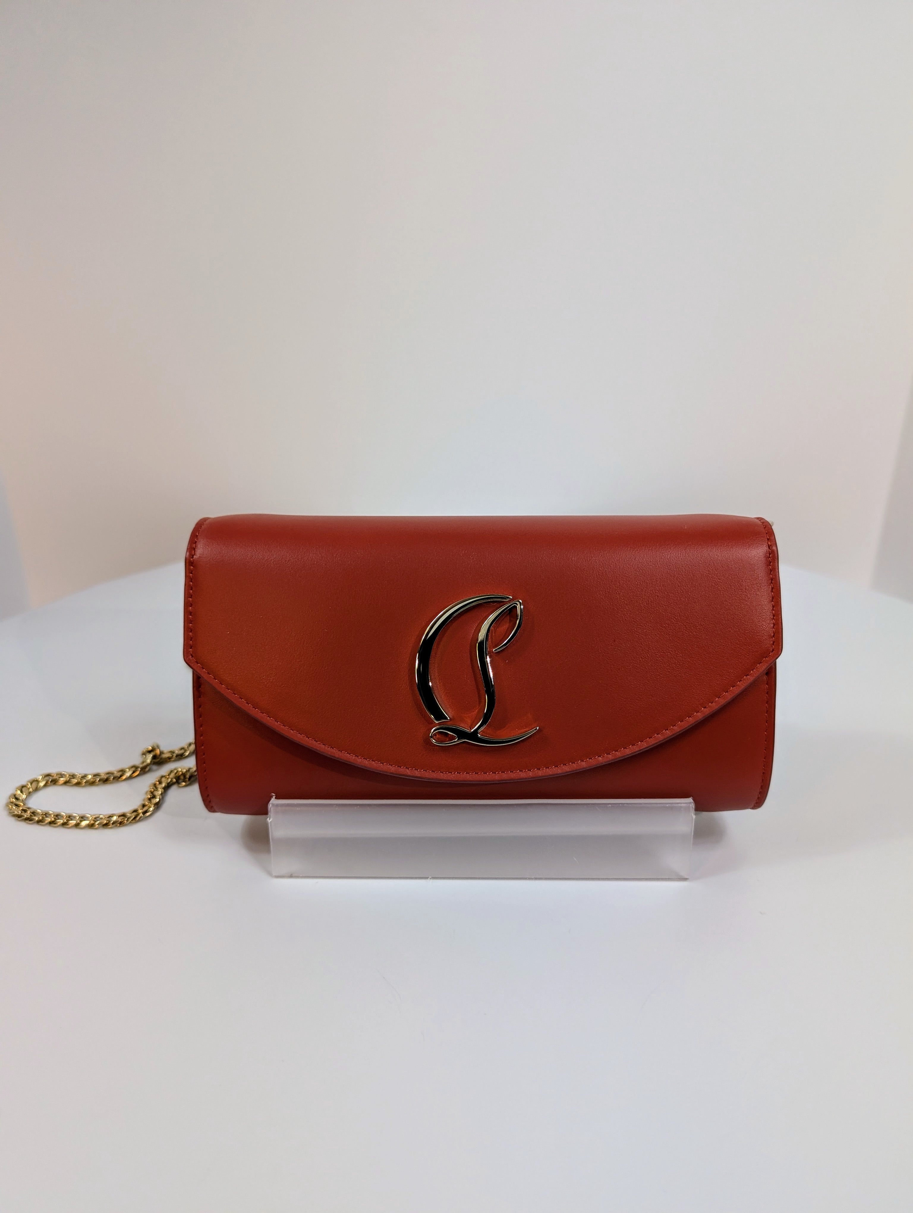Christian Louboutin Burnt Orange Loubiclutch Clutch