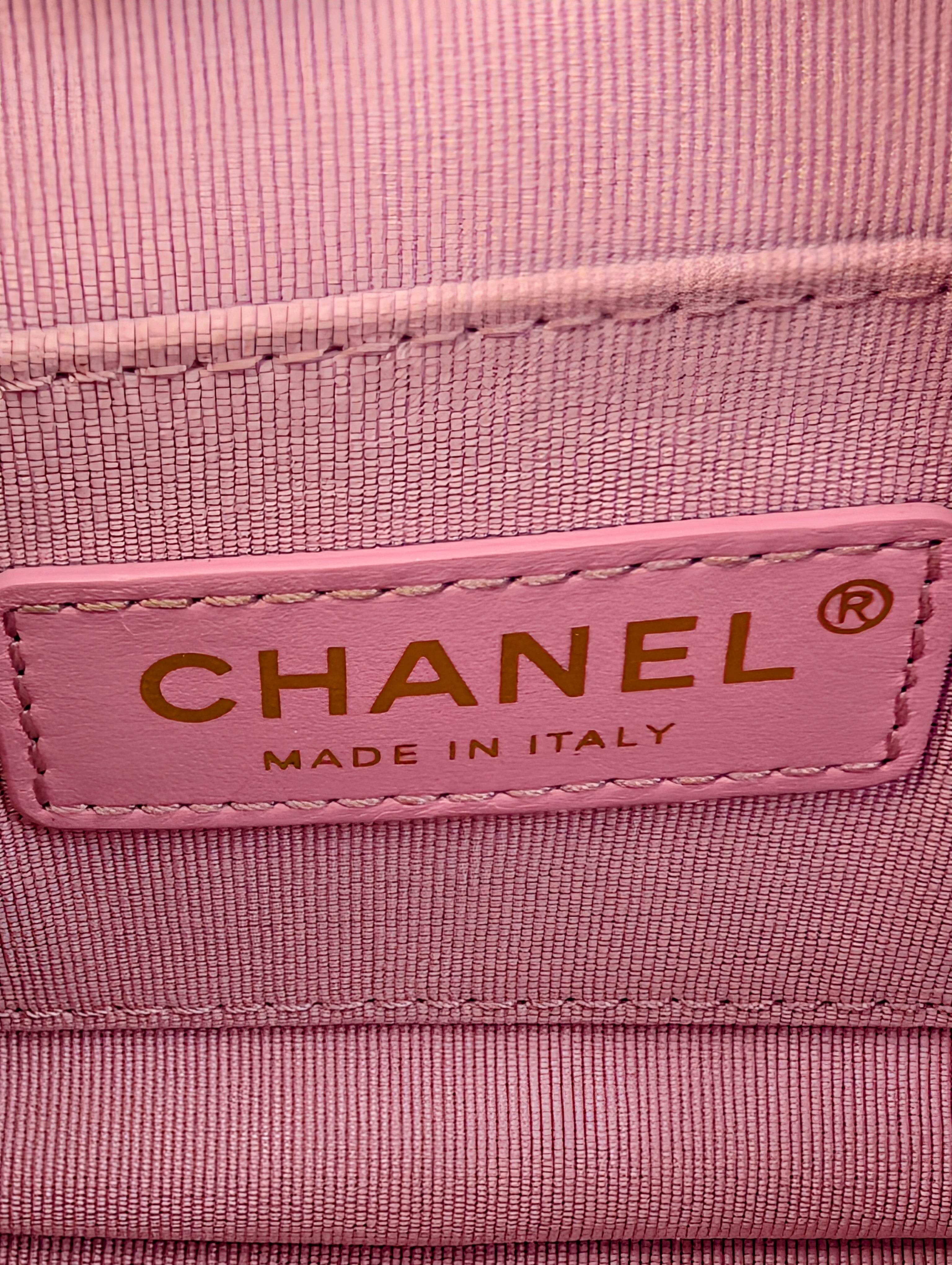 Chanel Tricolor Pink Black Beige Quilted Mini Camera Bag