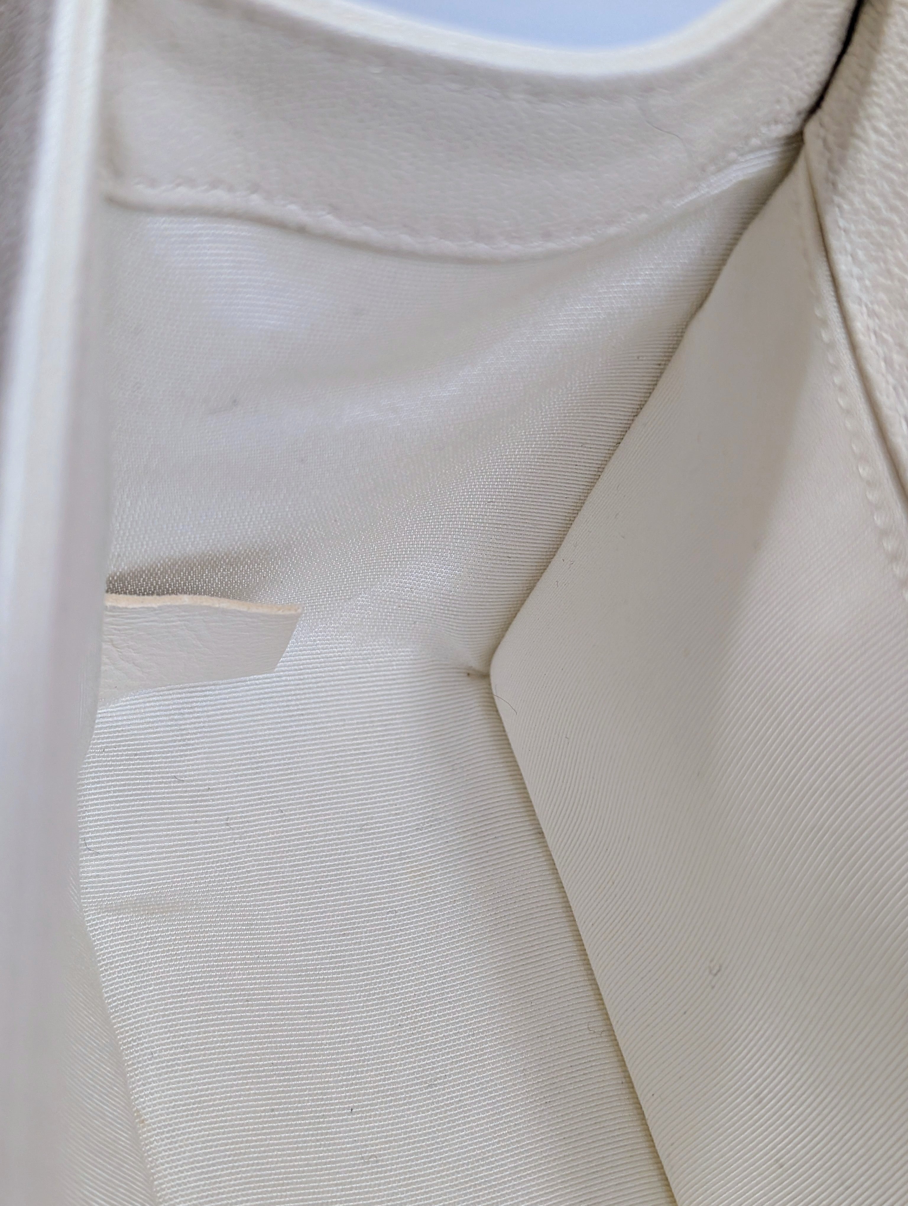 Chanel White Grained Calfskin Medium Boy Flap Bag