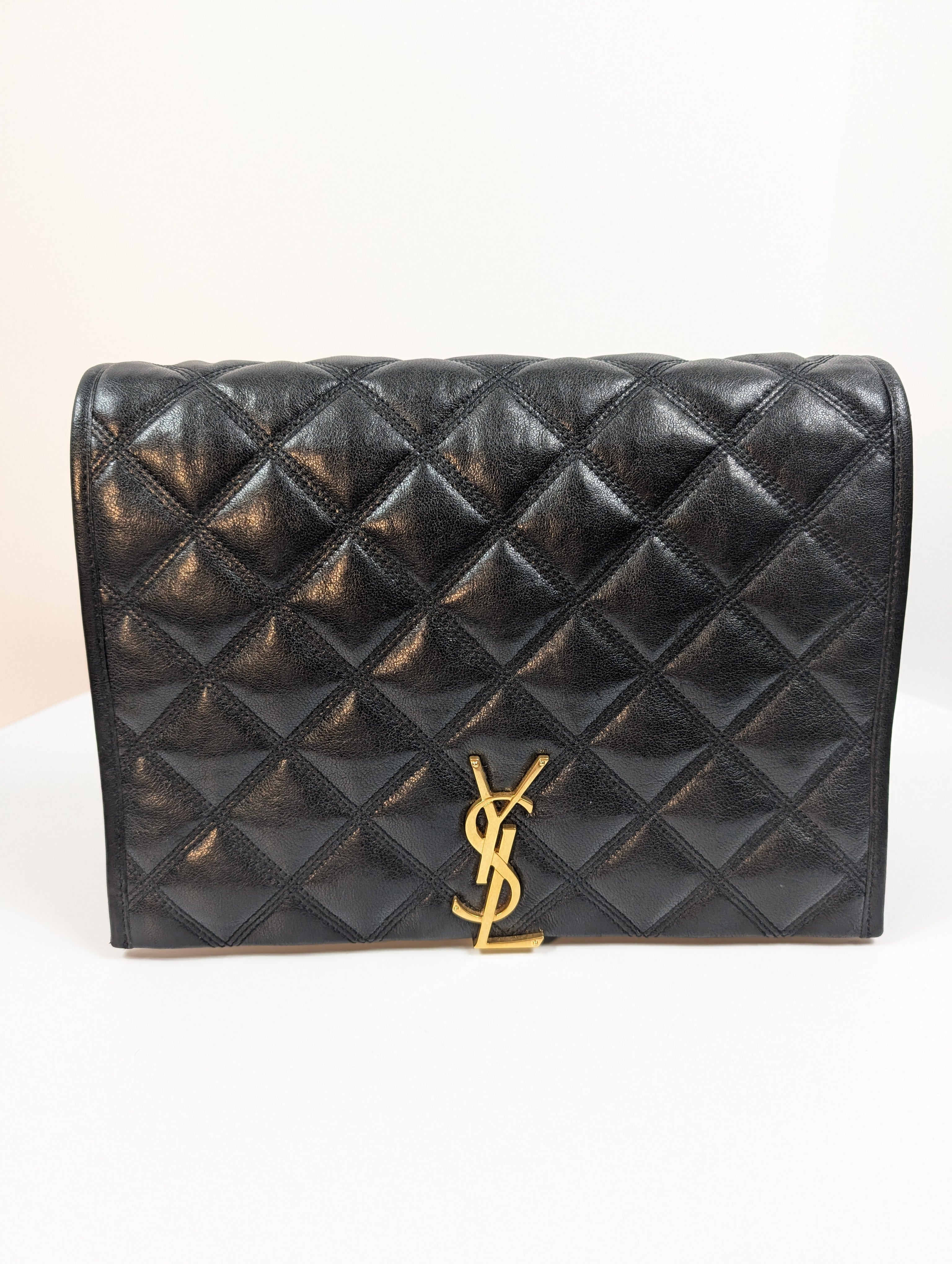Saint Laurent YSL Black Quilted Leather Niki Shoulder Bag – Encore