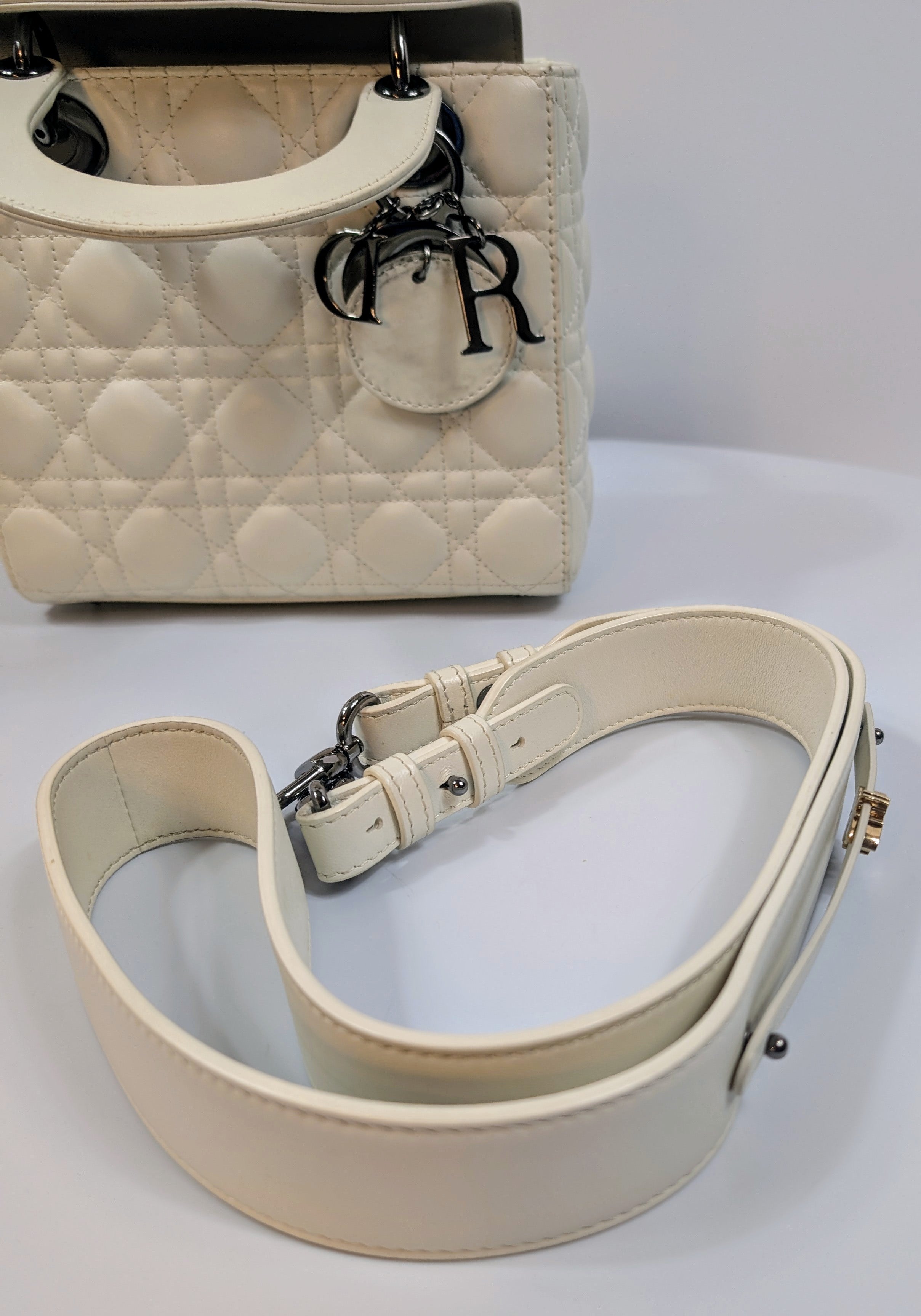Dior Lady Dior Ivory My ABCDior Bag in Cannage Lambskin