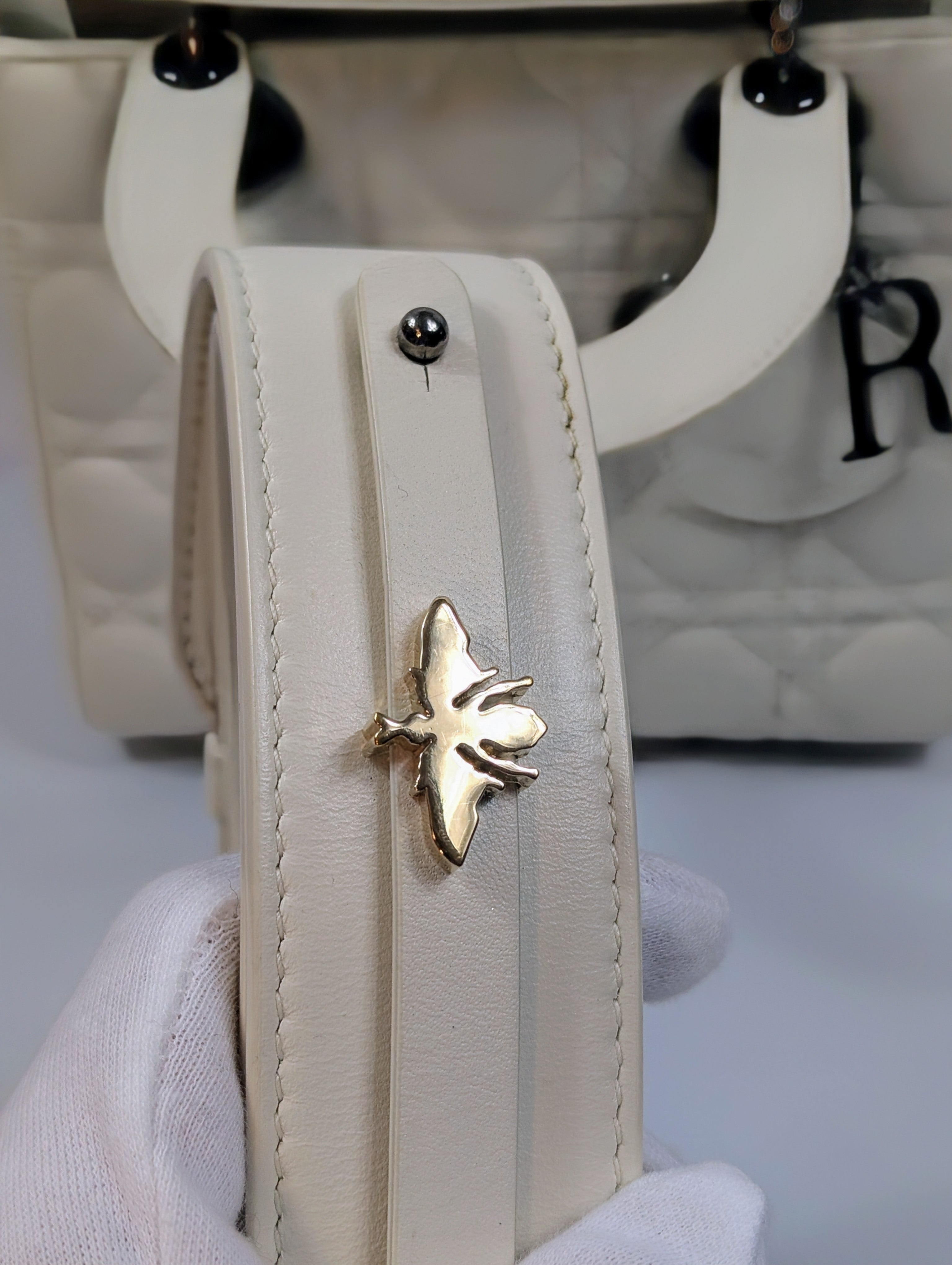 Dior Lady Dior Ivory My ABCDior Bag in Cannage Lambskin