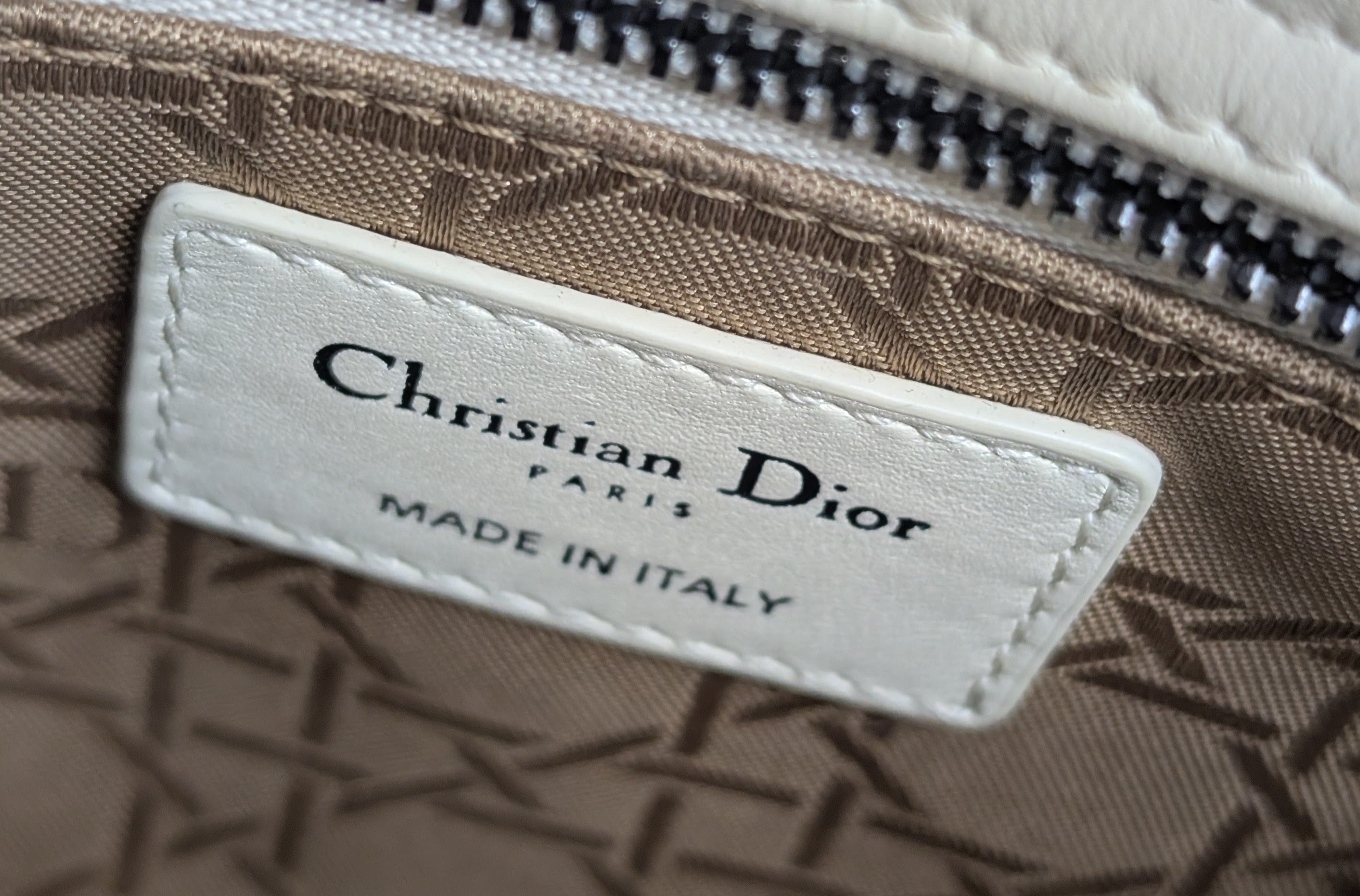 Dior Lady Dior Ivory My ABCDior Bag in Cannage Lambskin