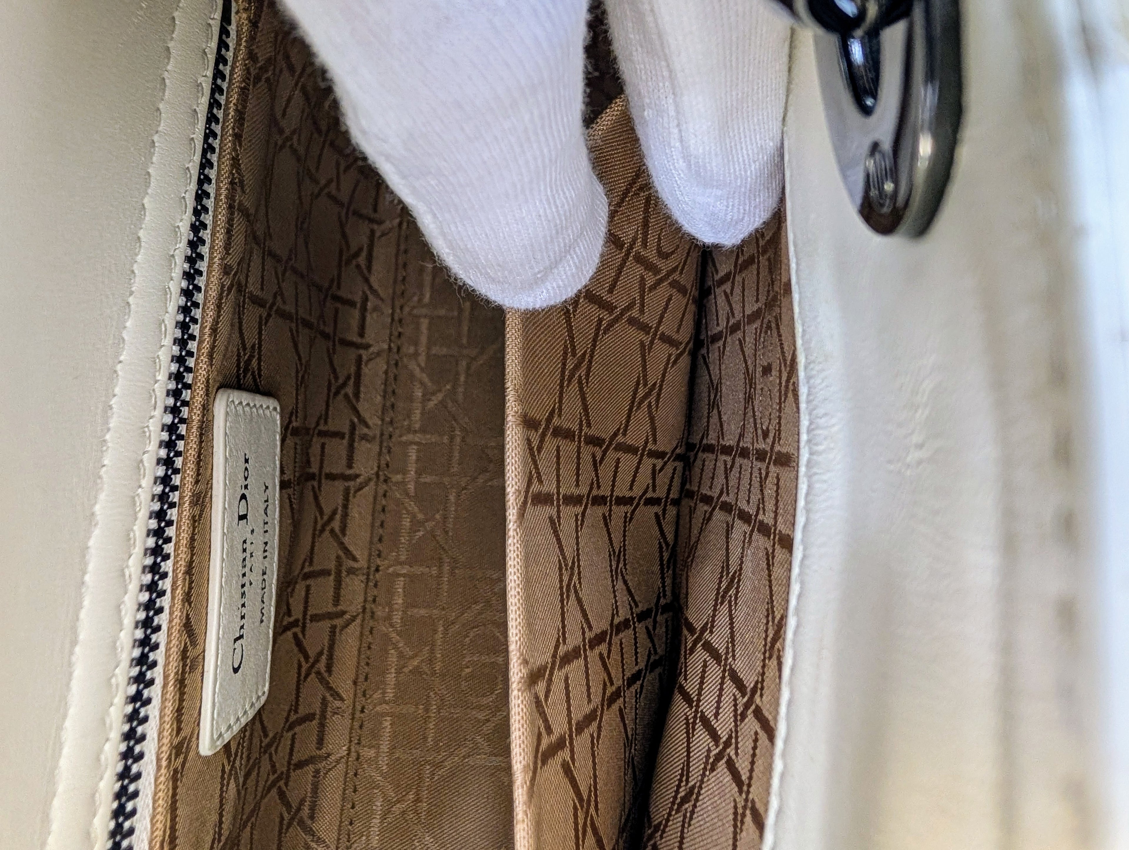Dior Lady Dior Ivory My ABCDior Bag in Cannage Lambskin
