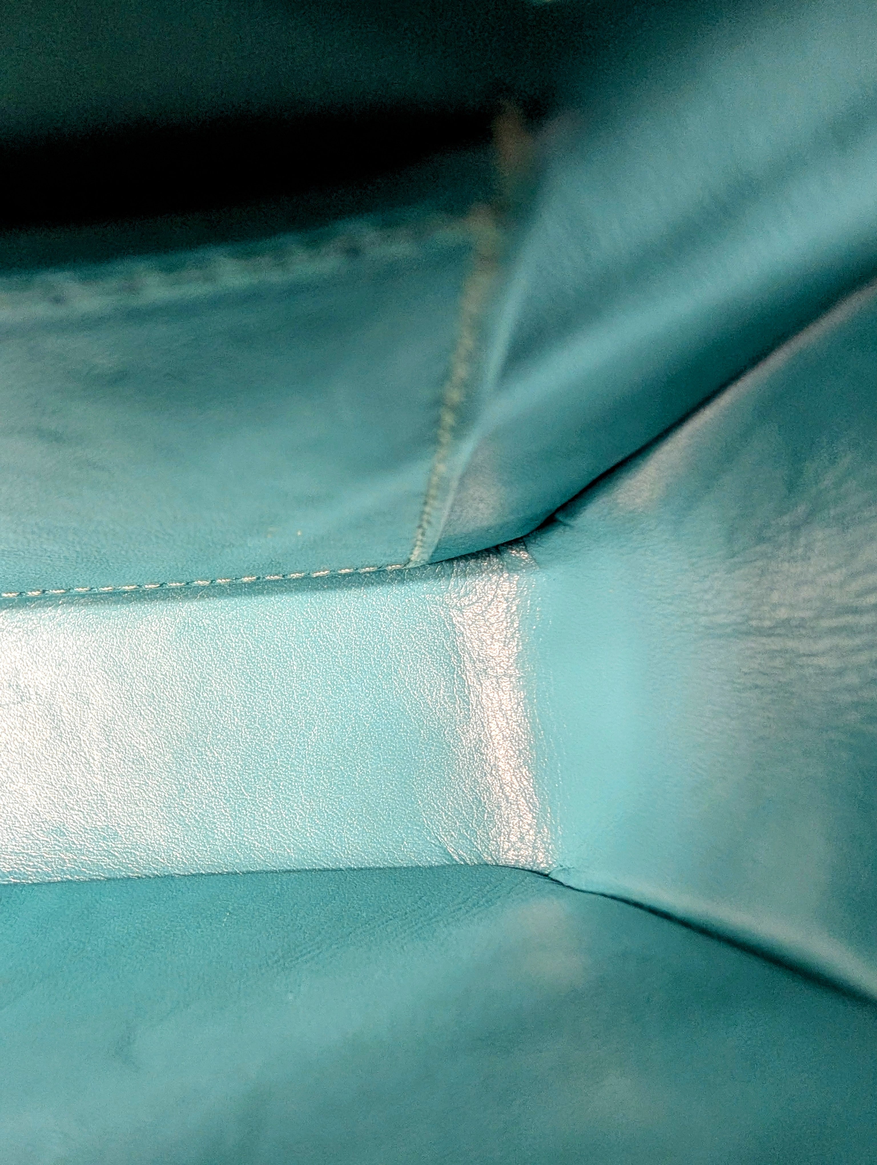 Chanel Vintage Teal Mini Rectangular Flap Bag