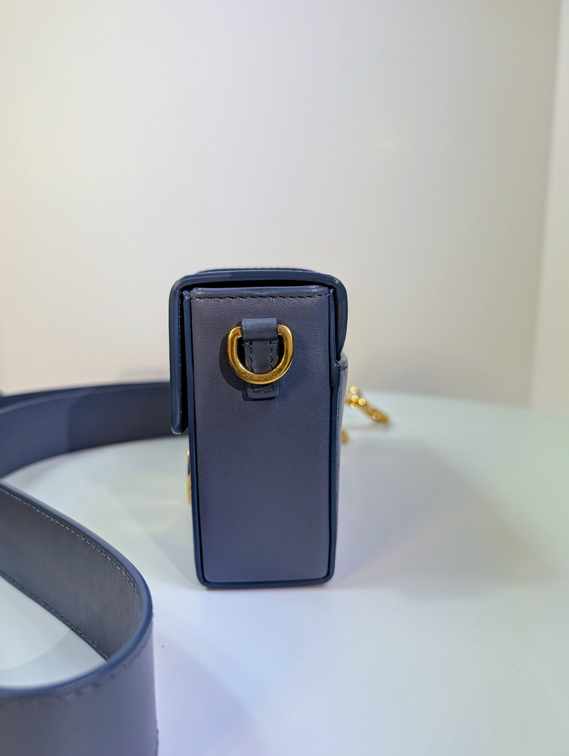 Dior Blue Caro Chain Pouch (Mini Box Bag)