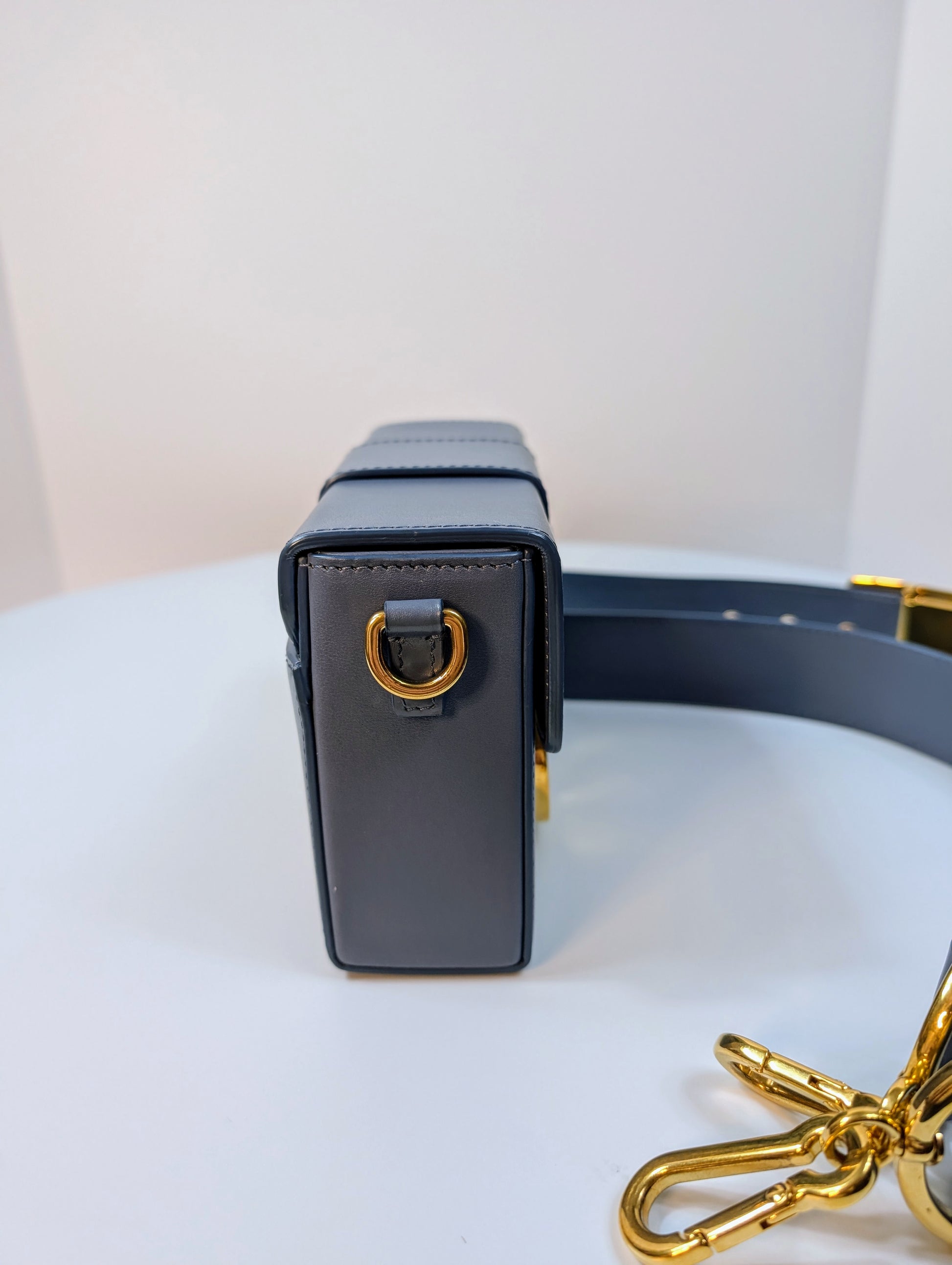 Dior Blue Caro Chain Pouch (Mini Box Bag)