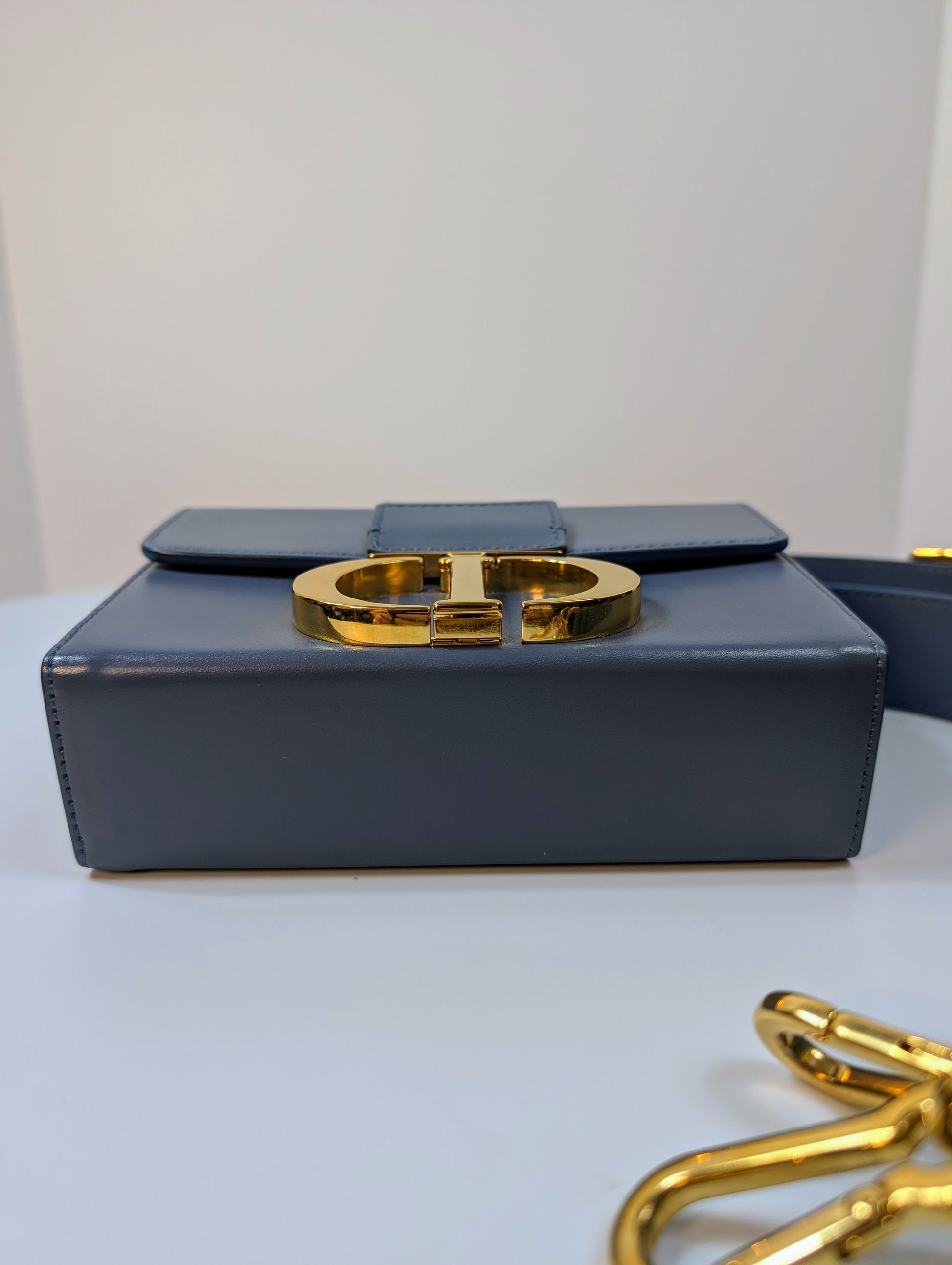 Dior Blue Caro Chain Pouch (Mini Box Bag)
