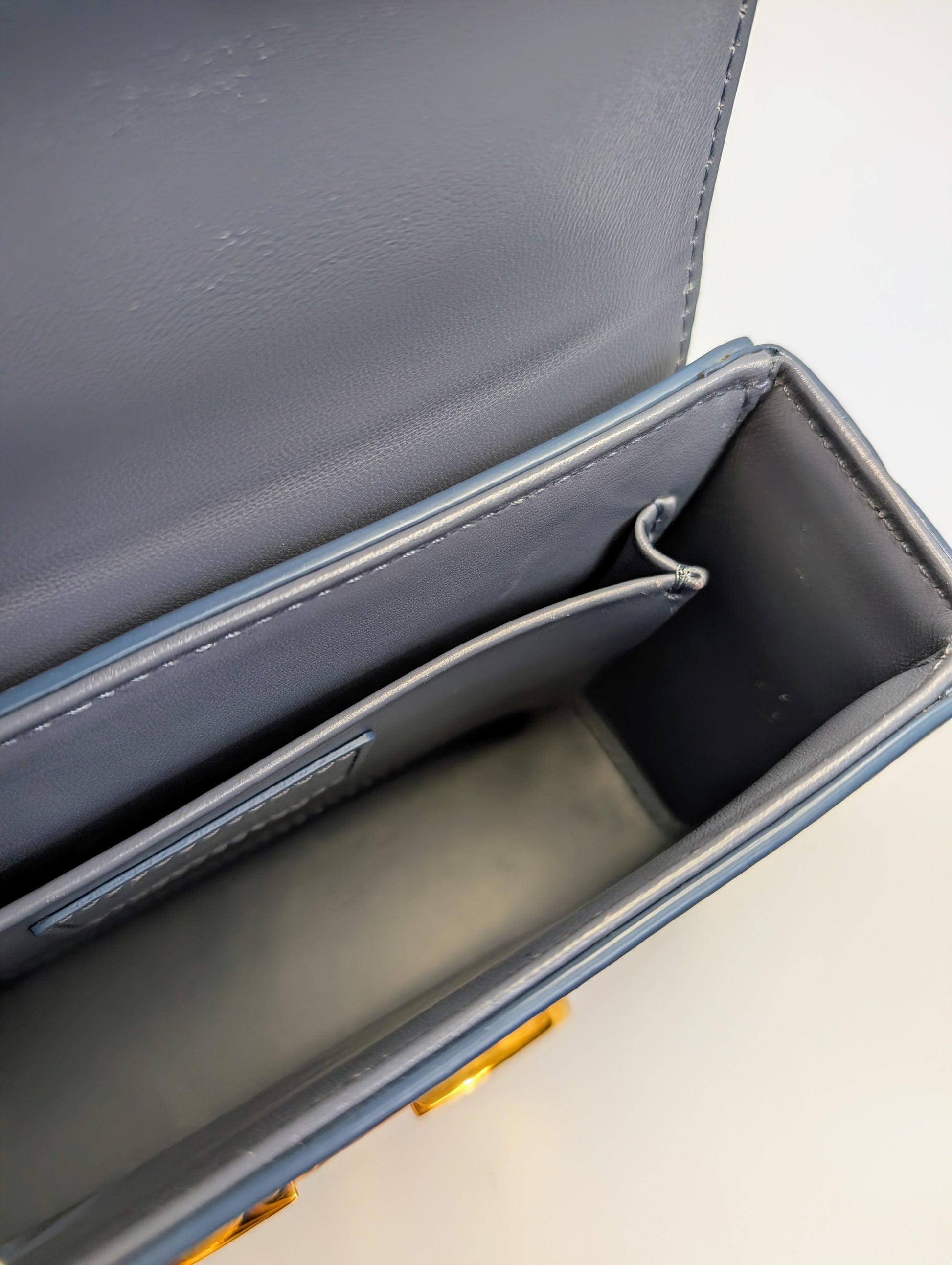 Dior Blue Caro Chain Pouch (Mini Box Bag)