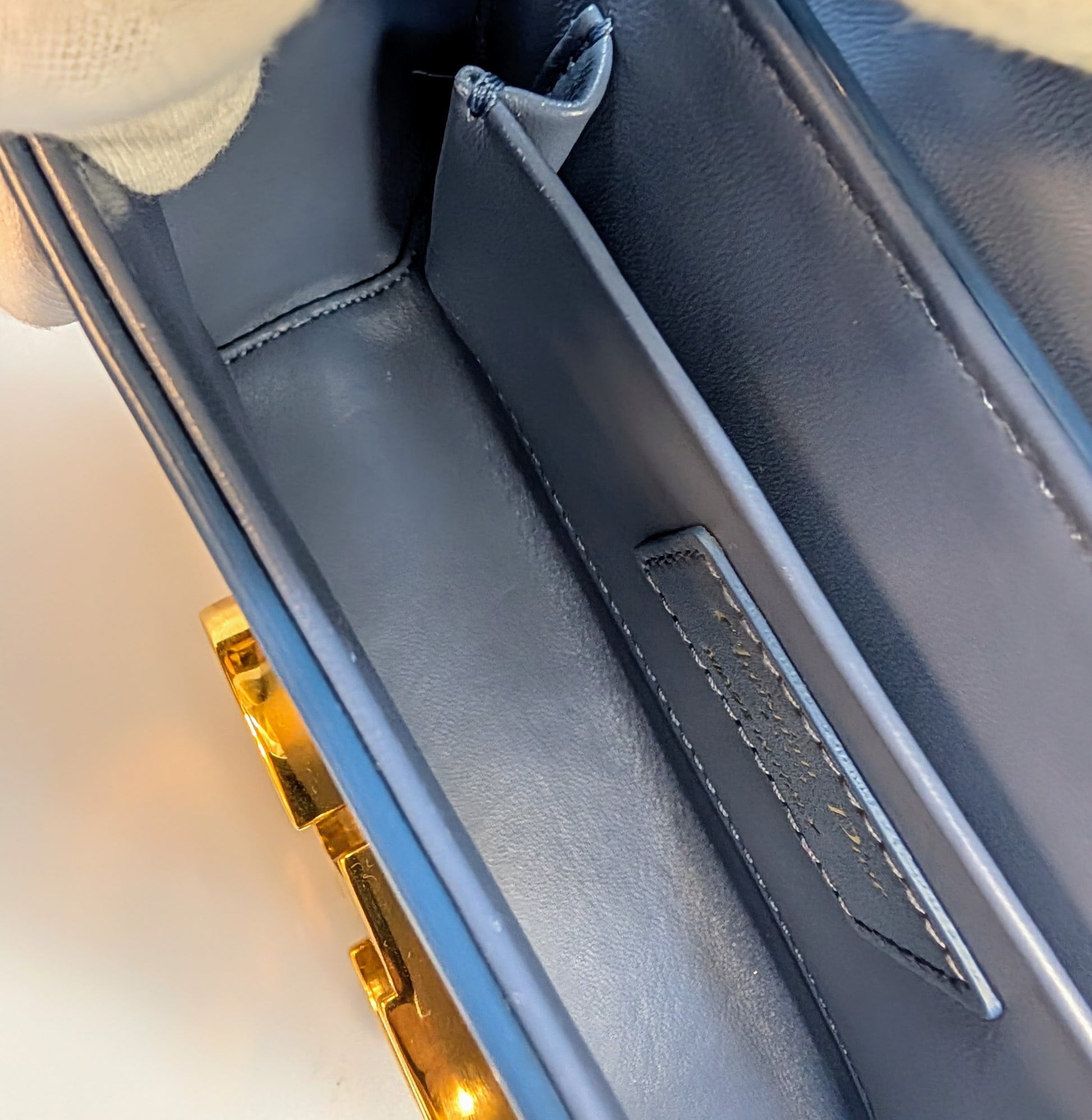 Dior Blue Caro Chain Pouch (Mini Box Bag)