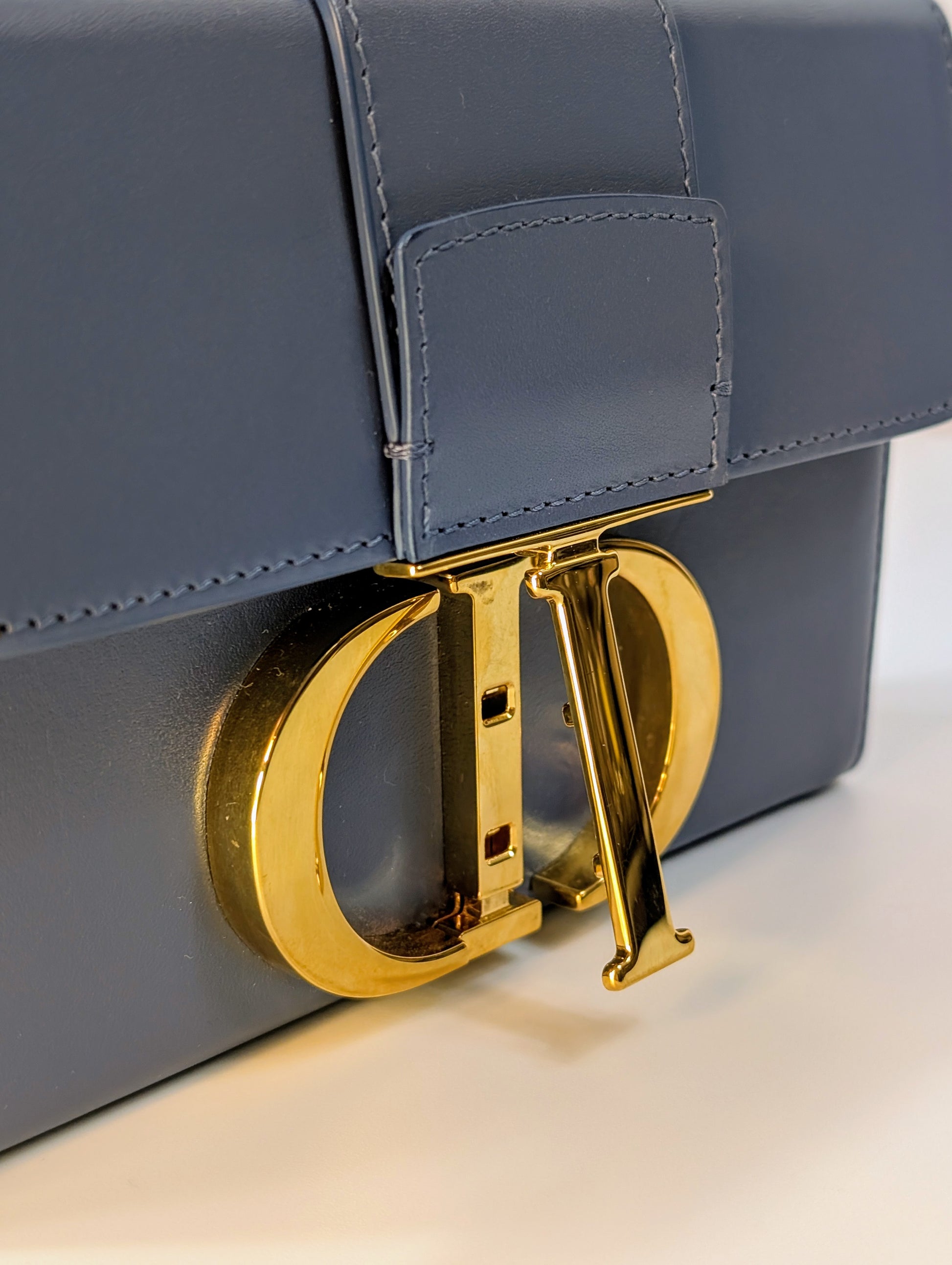 Dior Blue Caro Chain Pouch (Mini Box Bag)