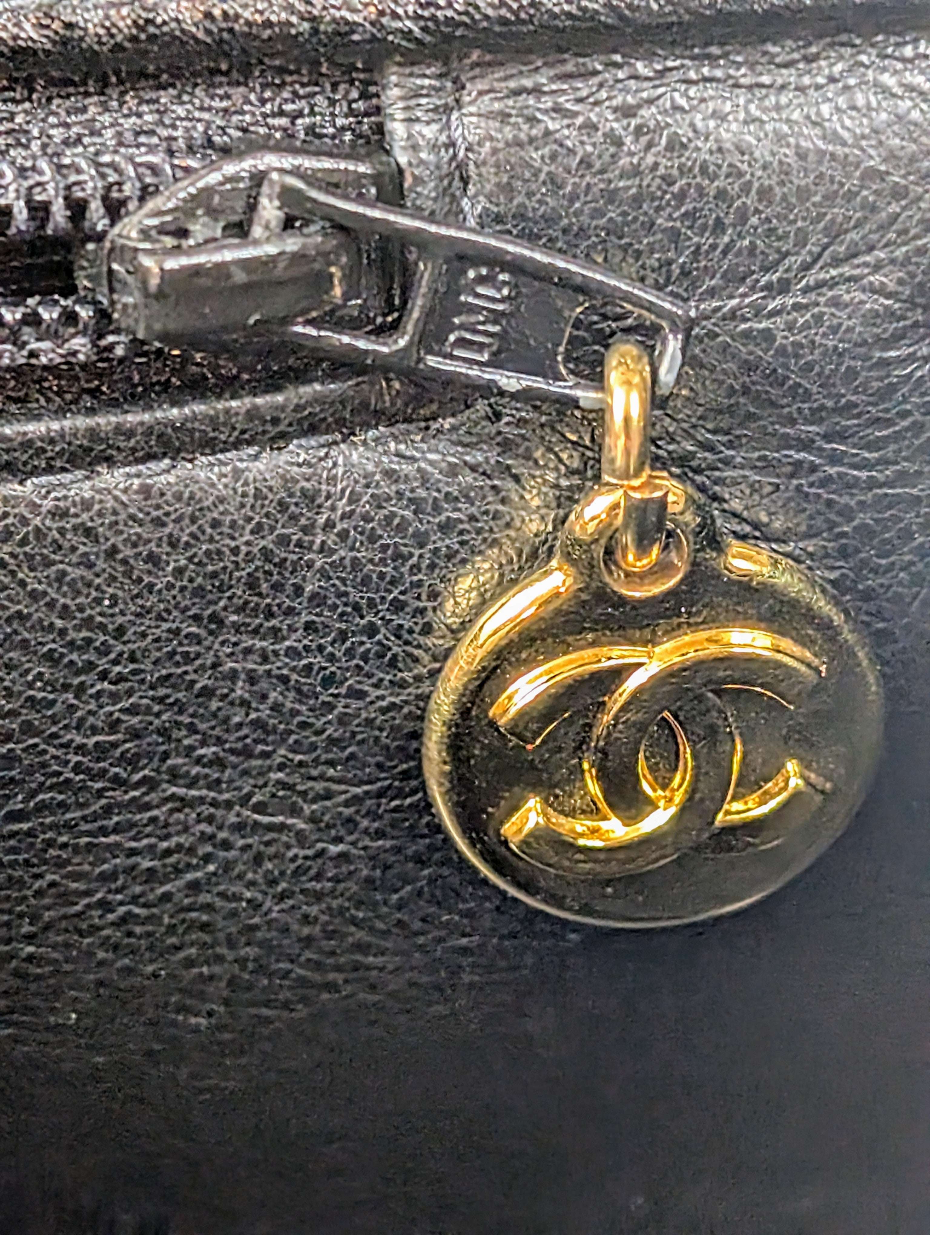 Chanel Vintage Black Quilted Caviar Grand Shopping Tote (GST), 24K gold plated