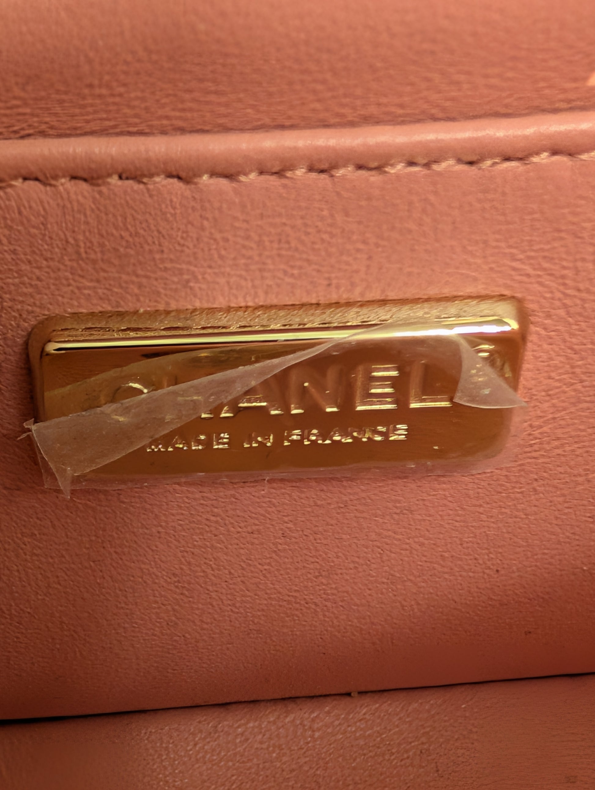 Chanel Rare Salmon Pink Mini Rectangular Classic Flap Bag in Python Leather