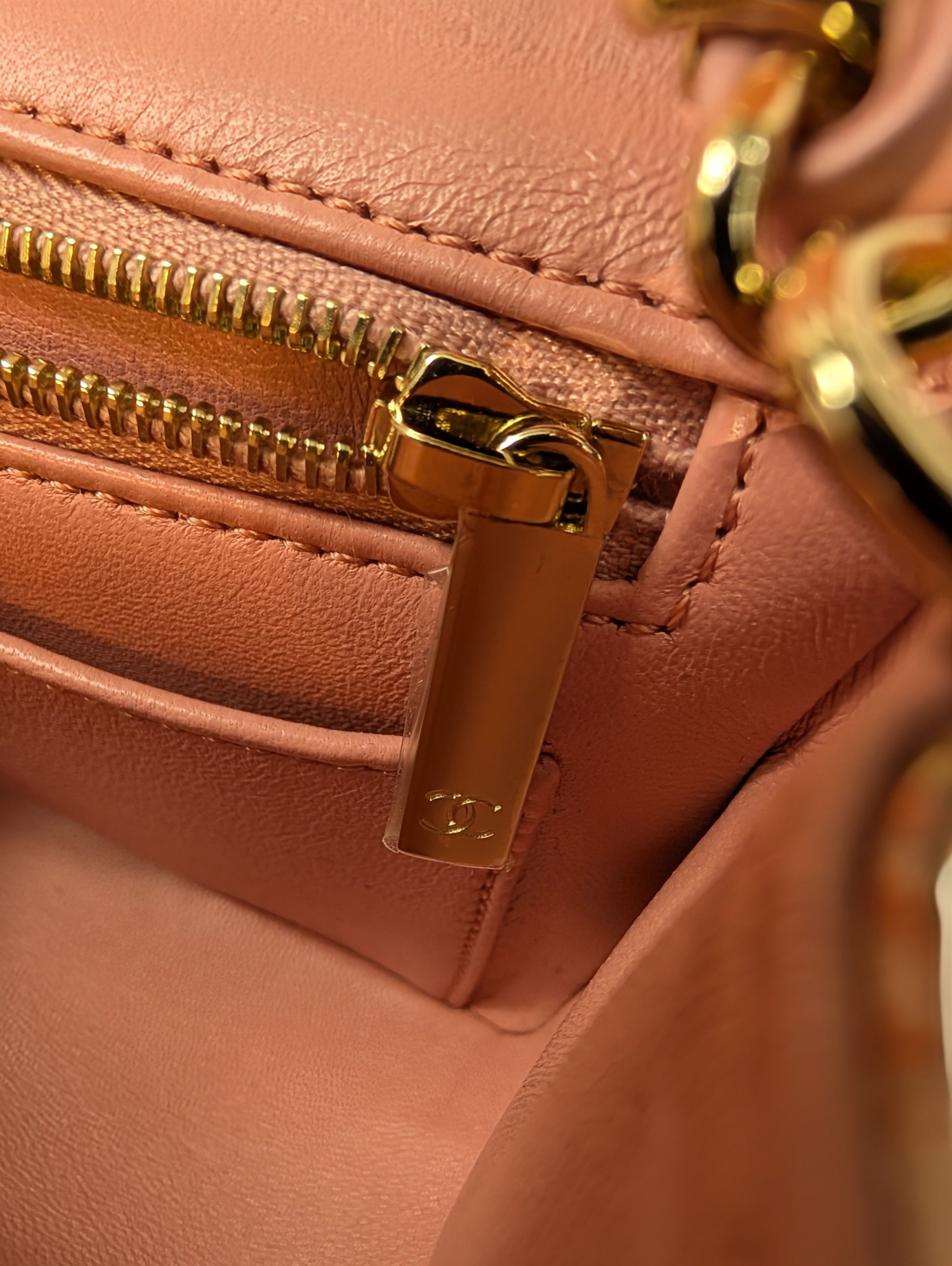 Chanel Rare Salmon Pink Mini Rectangular Classic Flap Bag in Python Leather