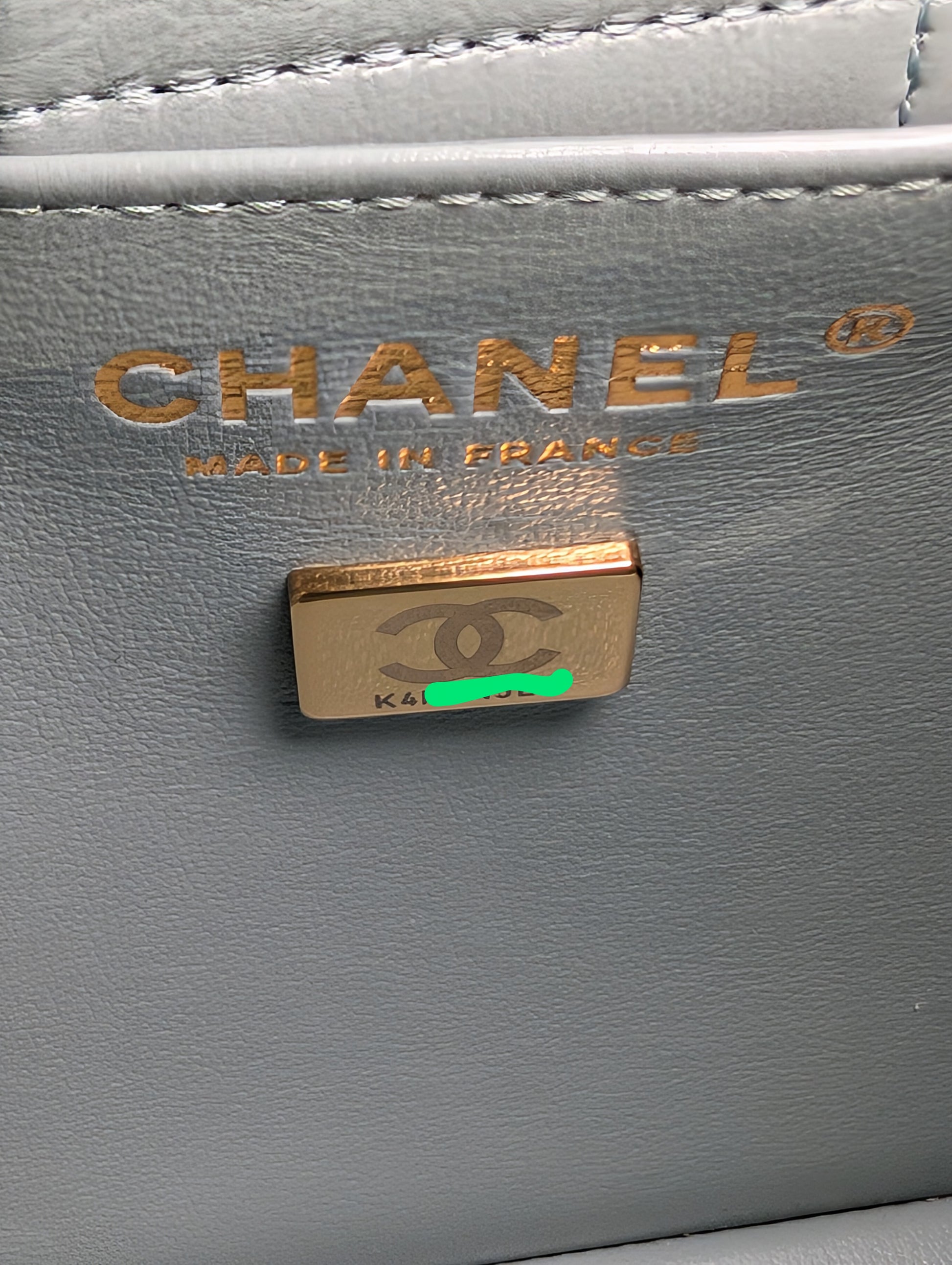 Chanel Rare Light Grey Quilted Caviar Leather Small Bucket Drawstring Bag