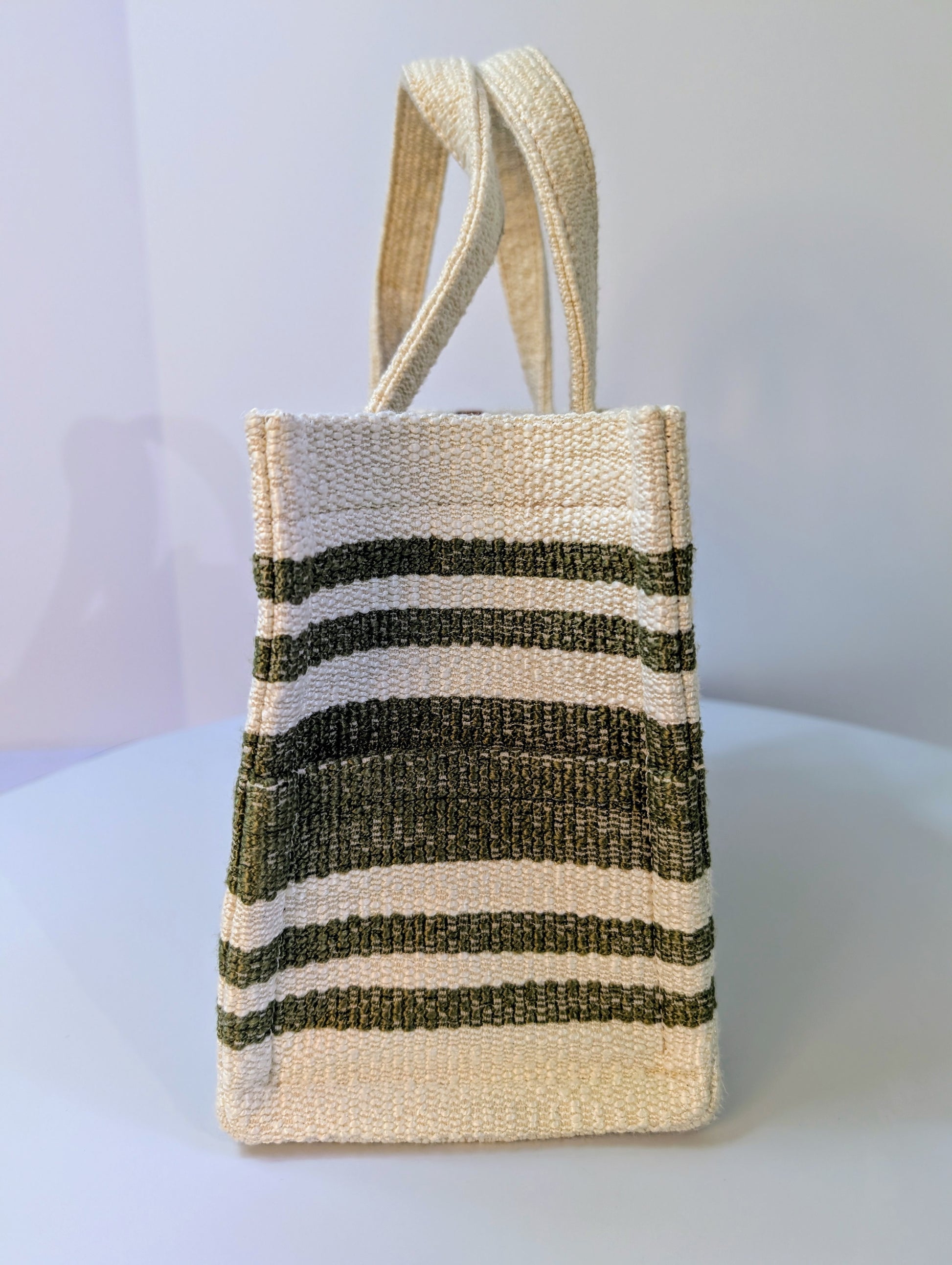 Celine Green Vertical Cabas Triomphe Tote Bag