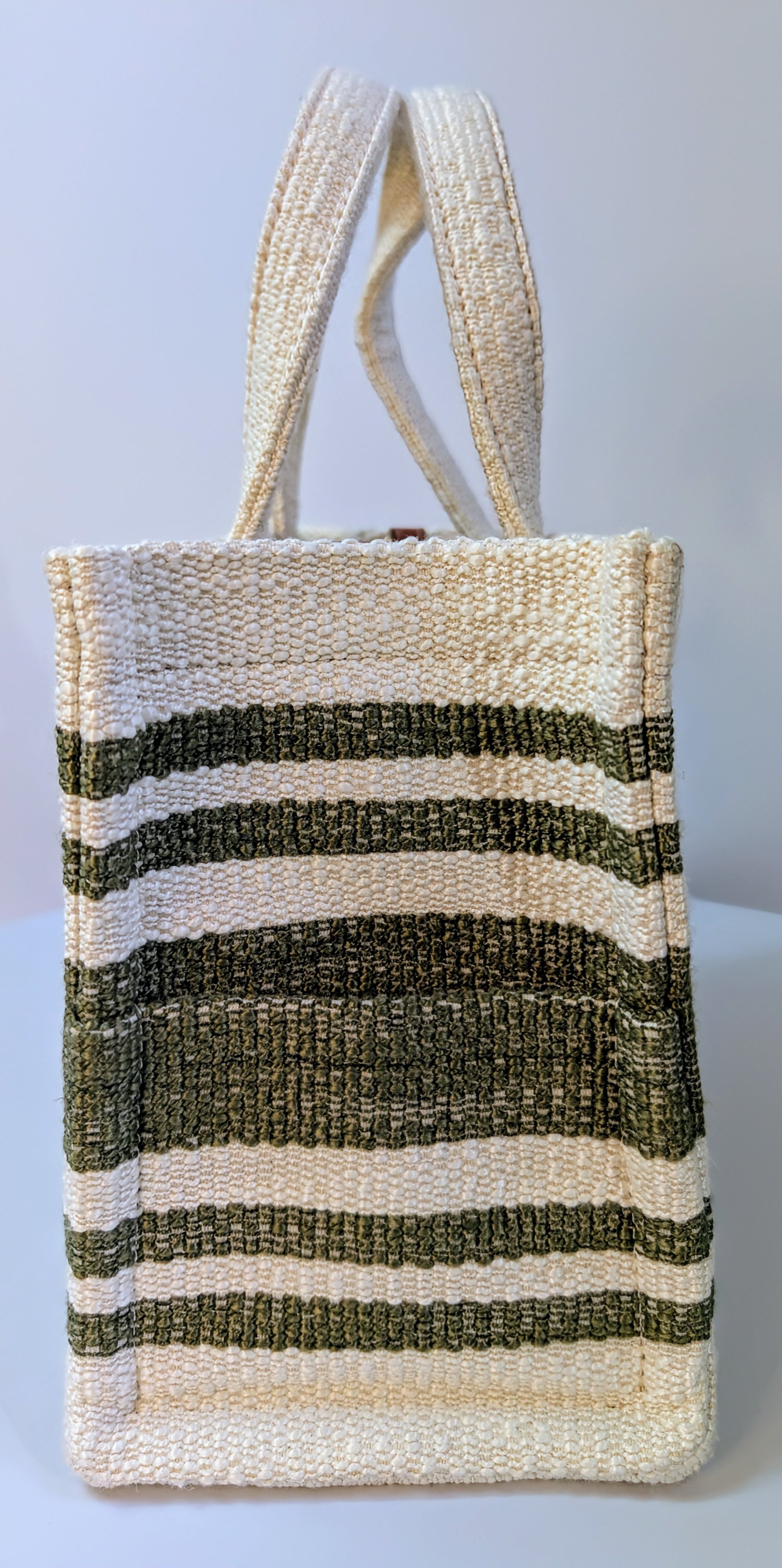 Celine Green Vertical Cabas Triomphe Tote Bag