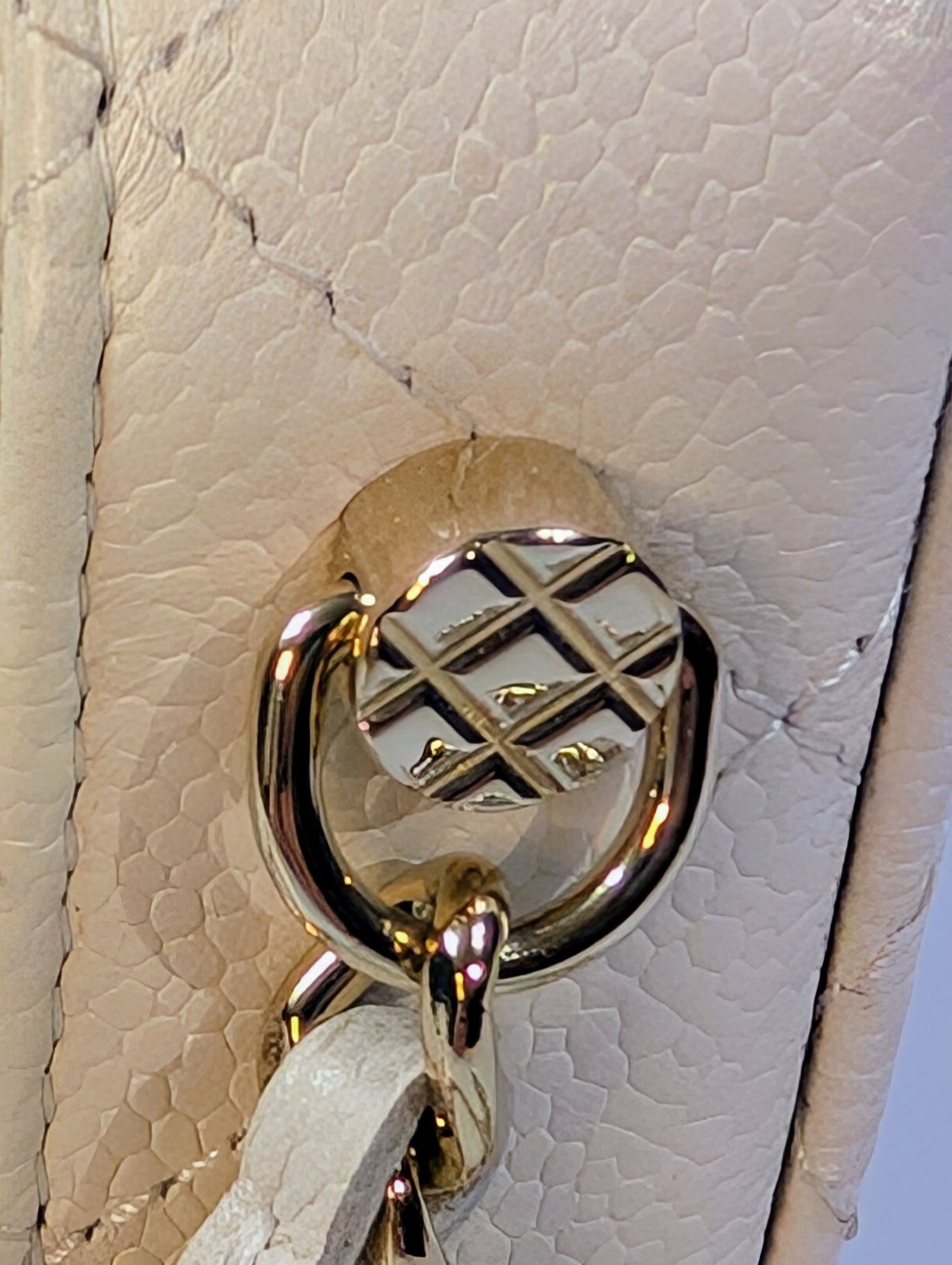Chanel White Caviar Leather Mini Top Handle Vanity Case