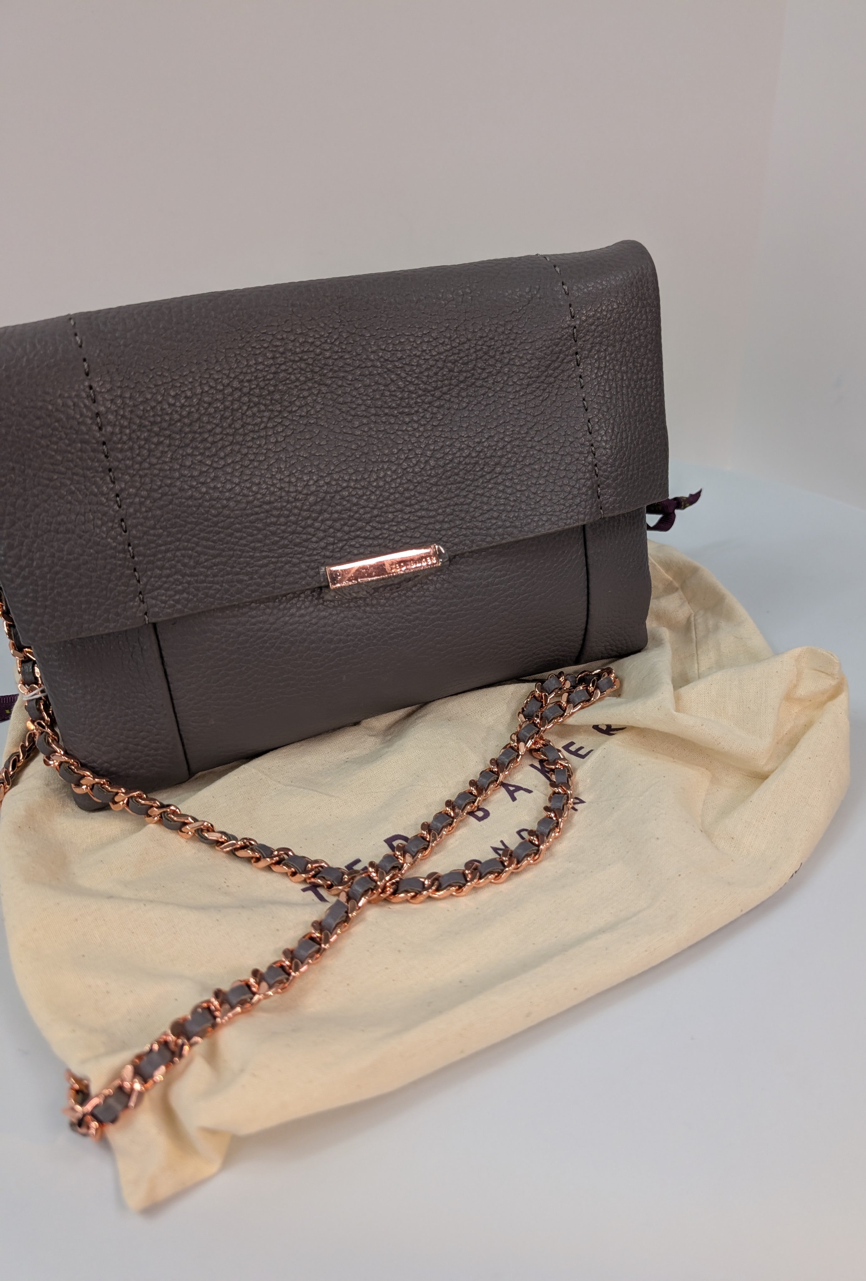 Ted Baker Gray Purple London Crossbody Bag