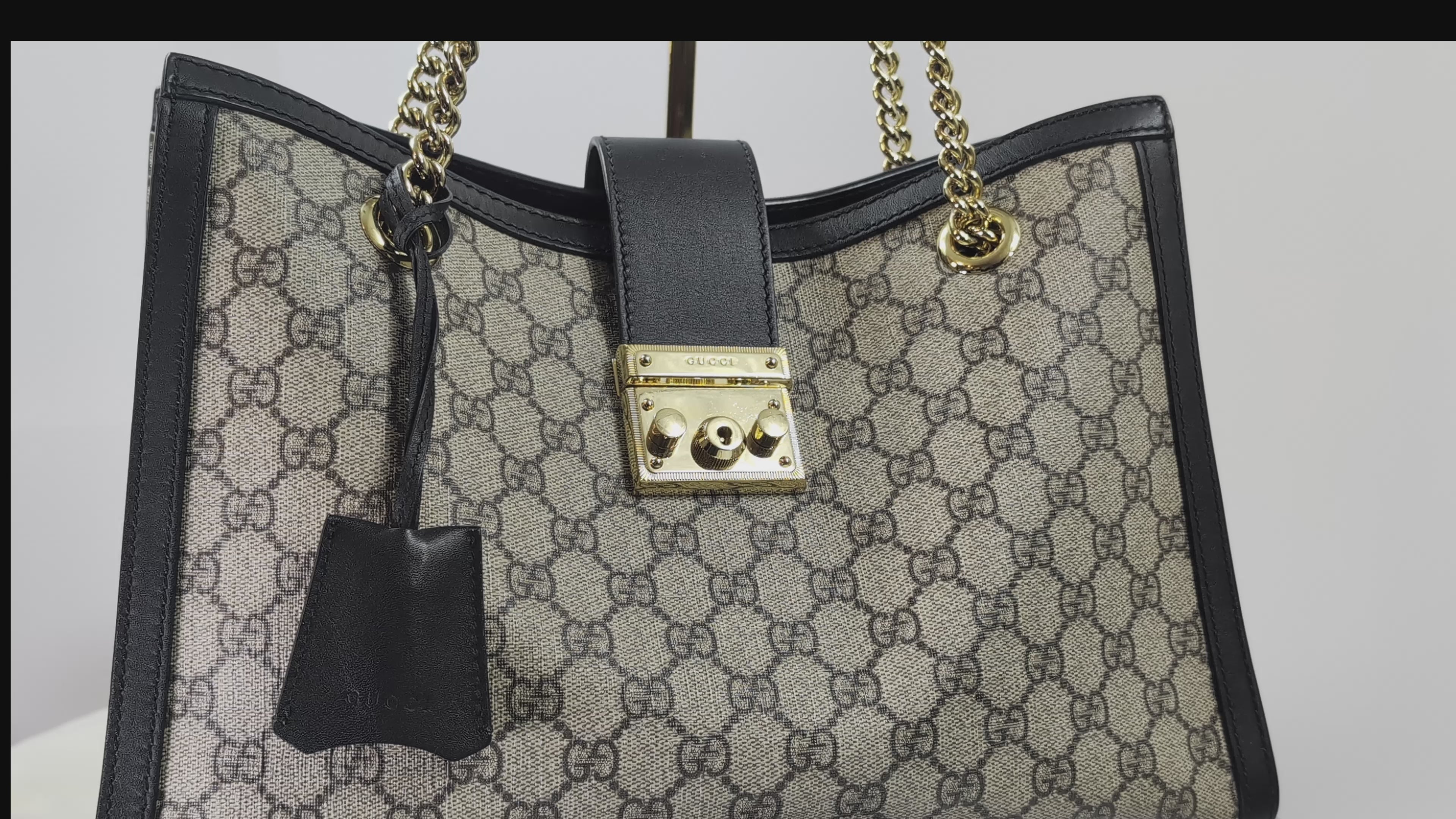 Gucci GG Supreme Padlock Large Tote Bag