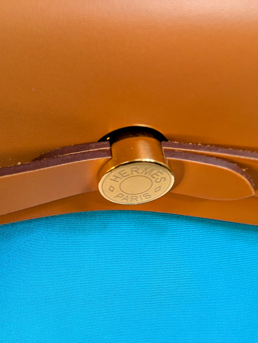 Hermes Blue and Green Herbag Zip 31