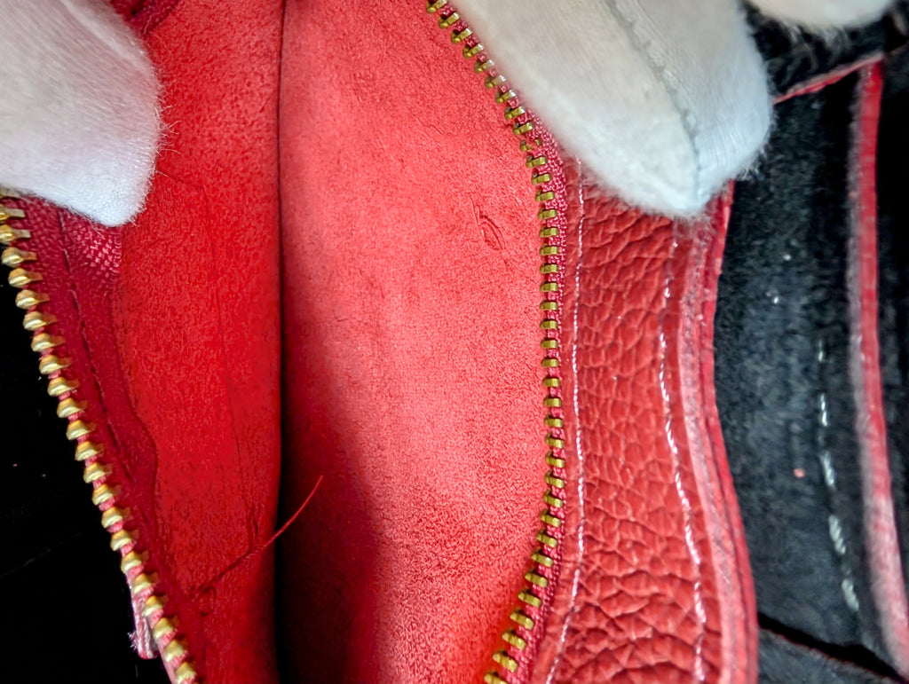 Violeta Castellani Milano Red Woven Leather Shoulder Bag