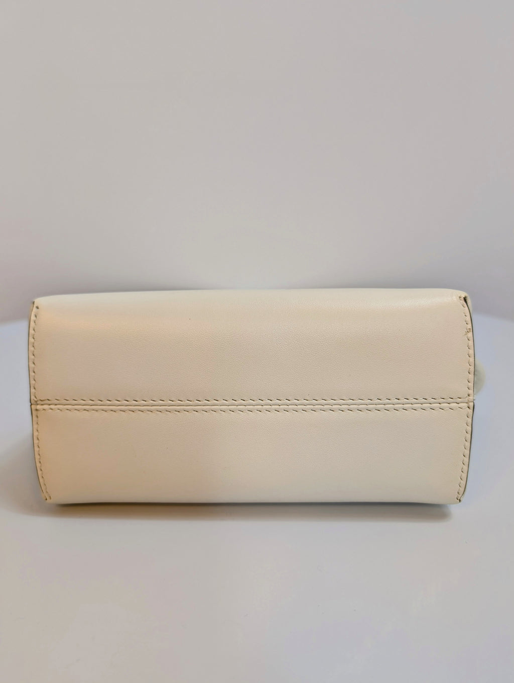 Fendi x Marc Jacobs Peekaboo Top Handle Bag in Cream Leather with Neon Yellow Accents