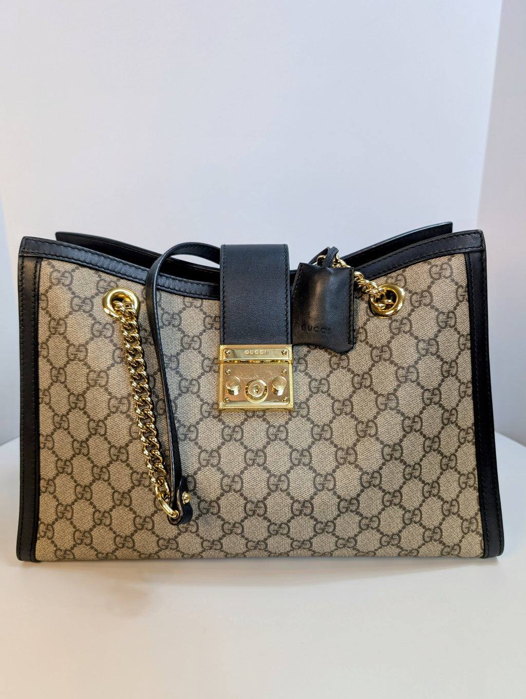 Gucci GG Supreme Padlock Large Tote Bag