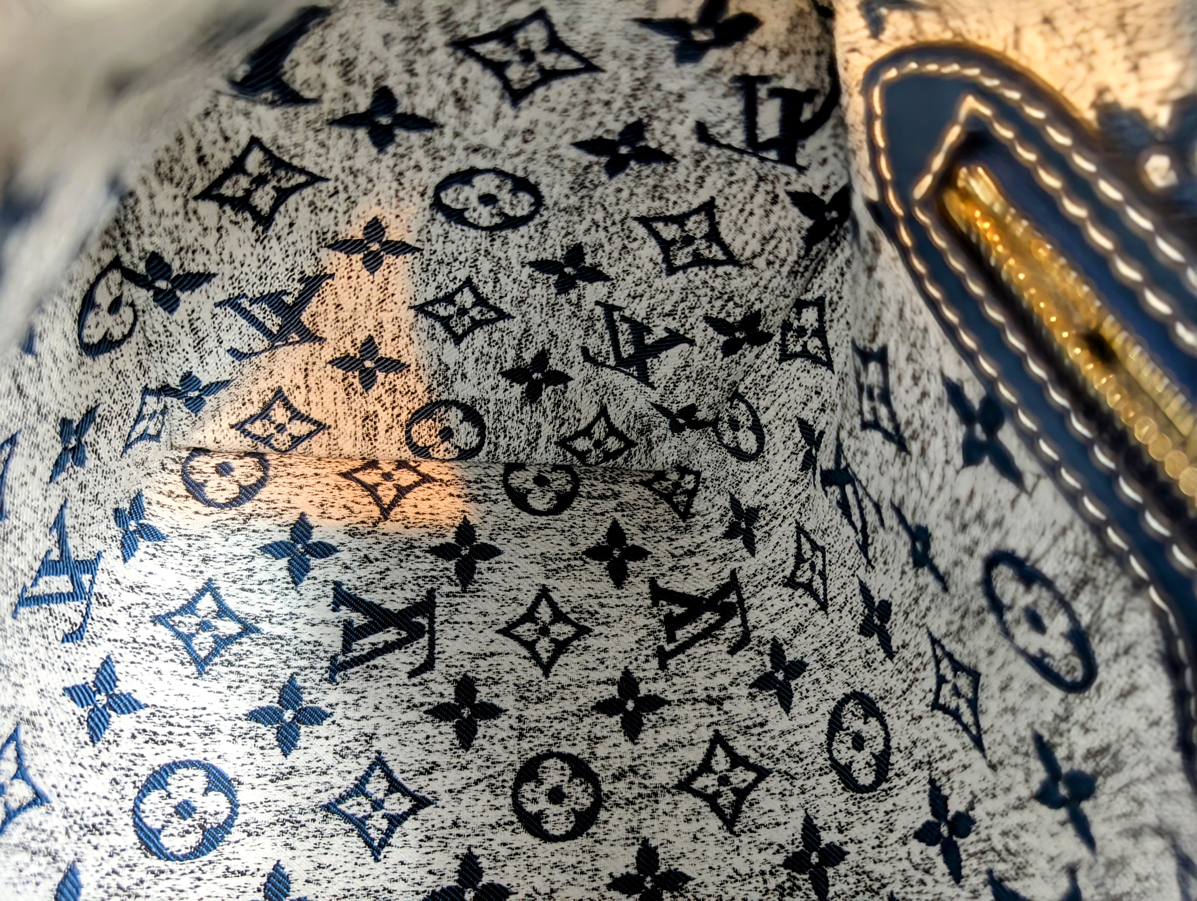 Louis Vuitton Denim Jacquard Monogram Speedy Bandoulière 25