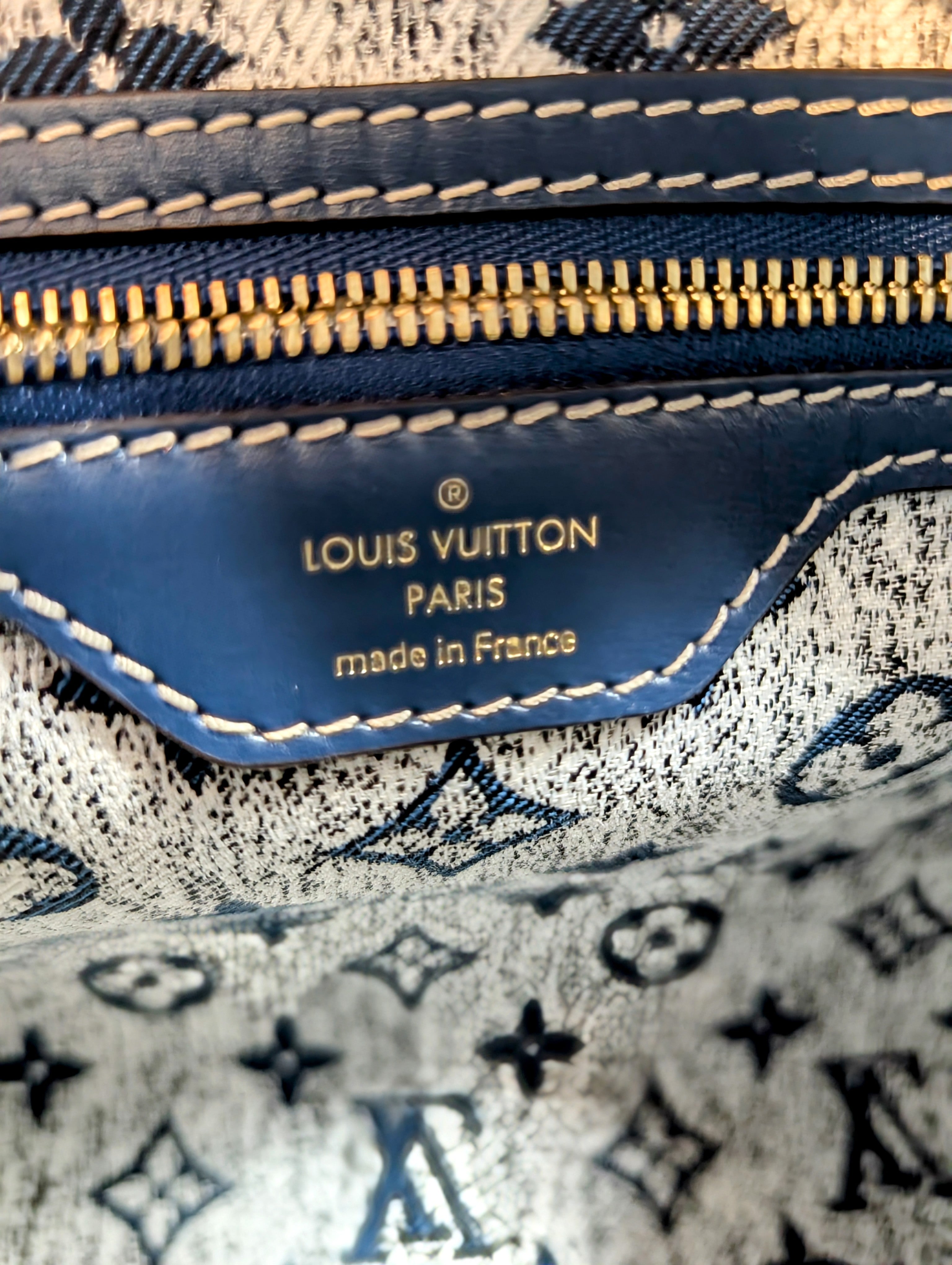 Louis Vuitton Denim Jacquard Monogram Speedy Bandoulière 25
