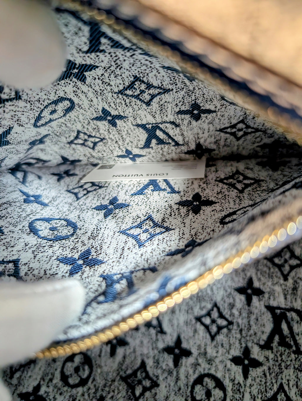 Louis Vuitton Denim Jacquard Monogram Speedy Bandoulière 25