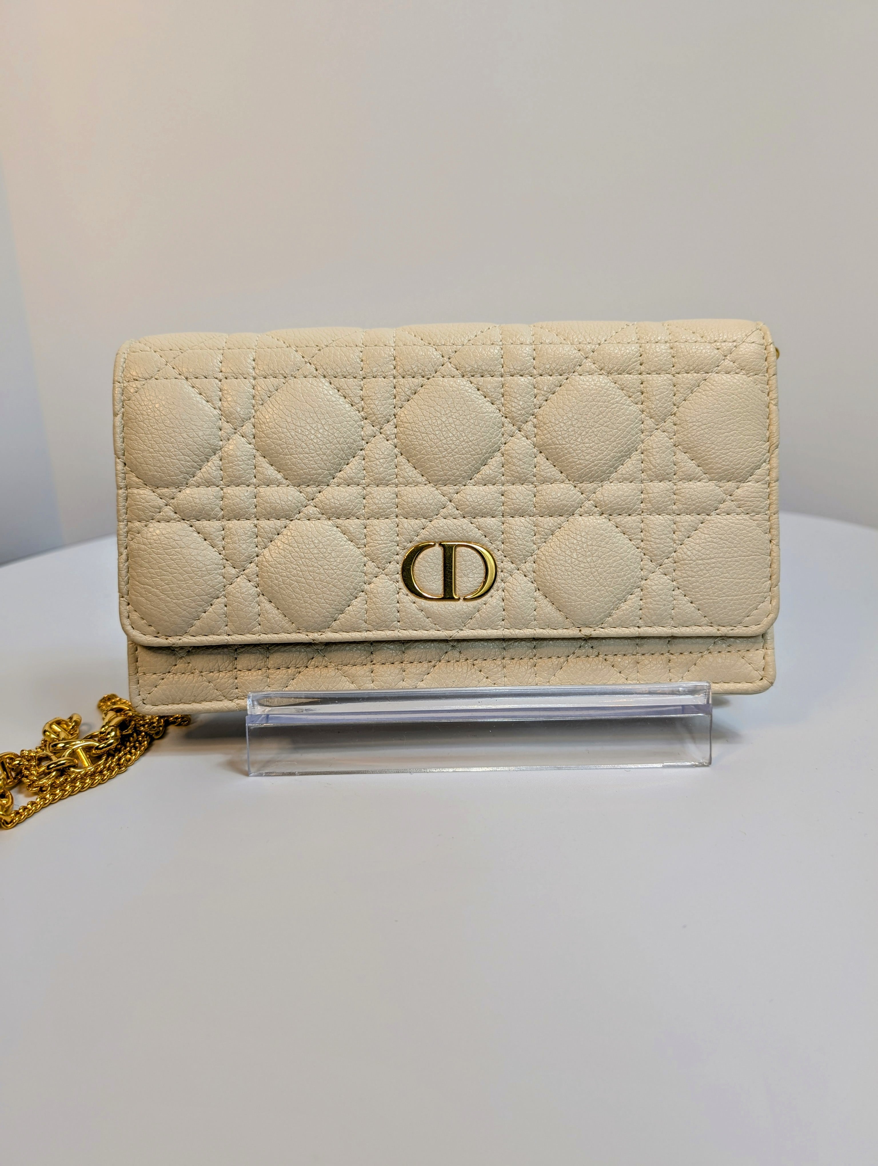 Dior White Caro Pouch