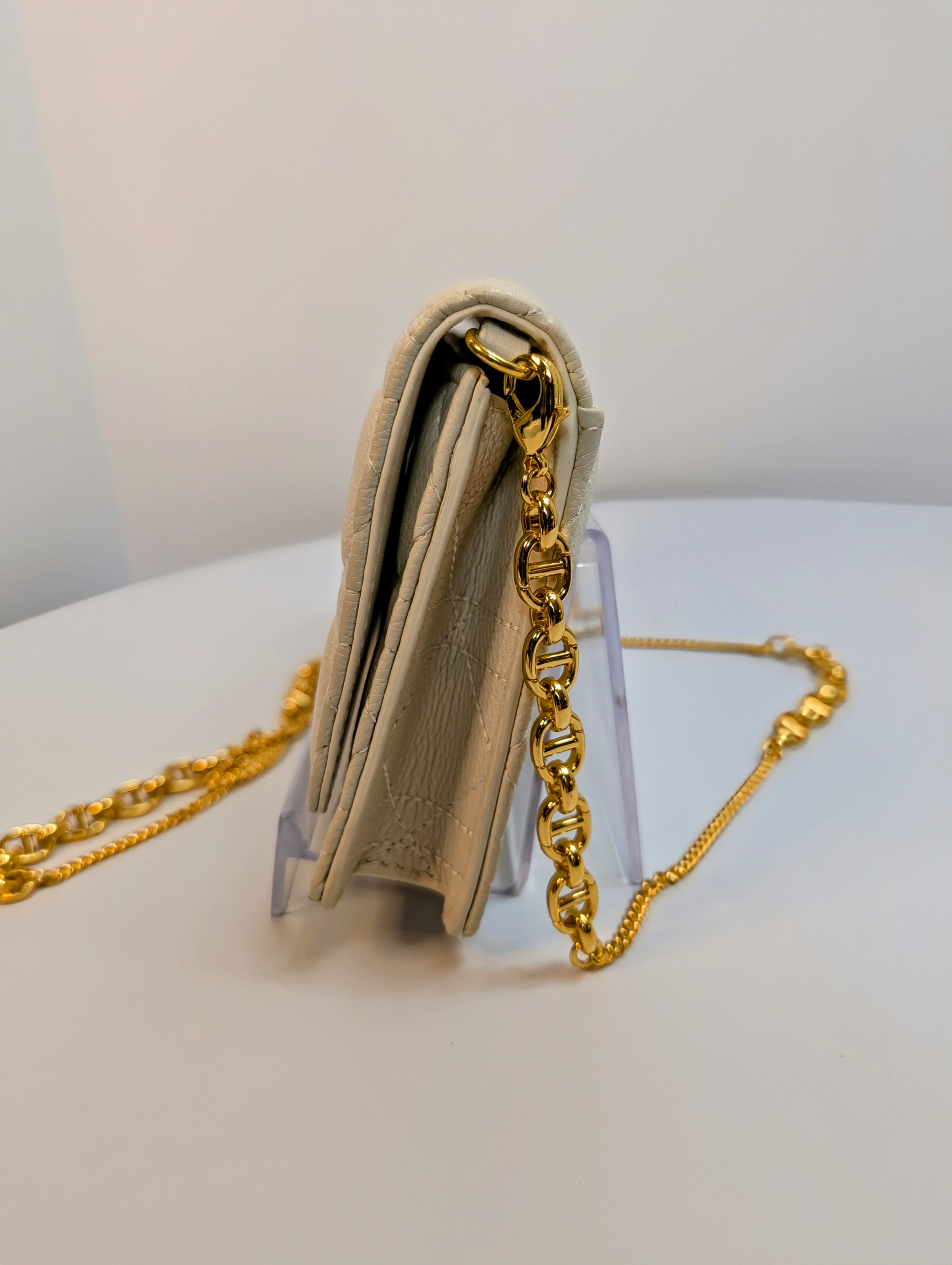 Dior White Caro Pouch