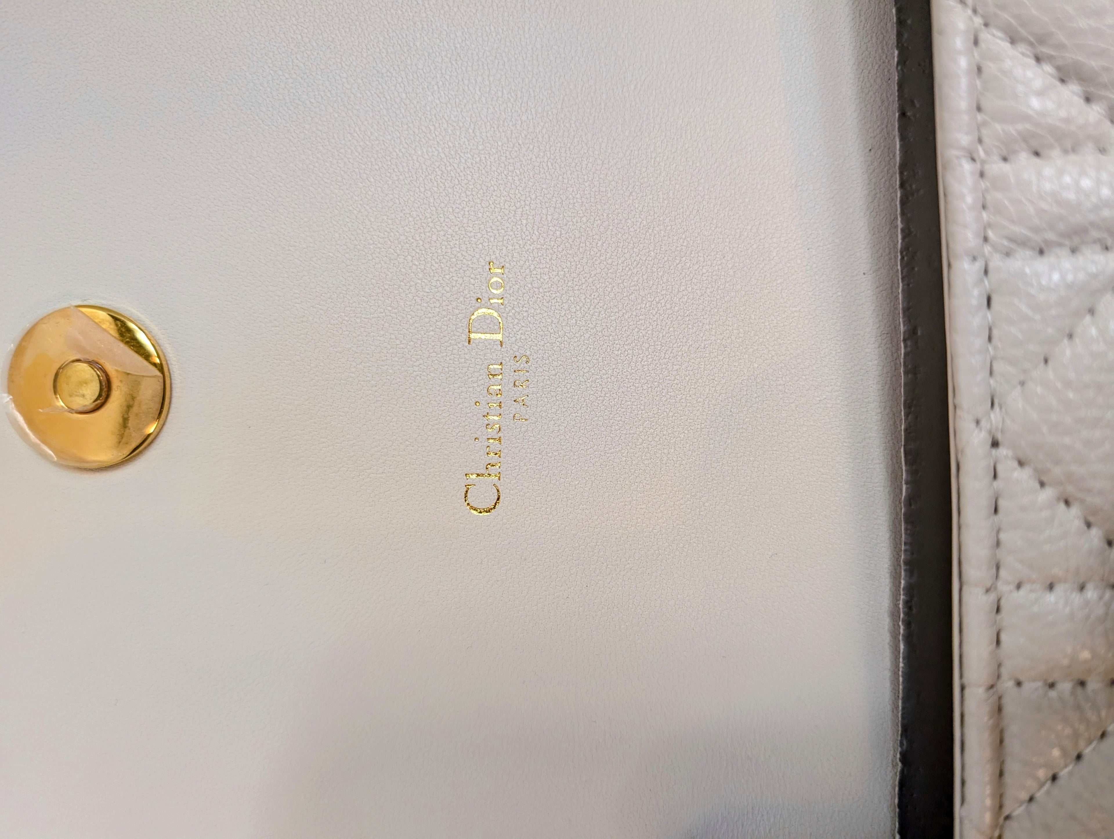 Dior White Caro Pouch