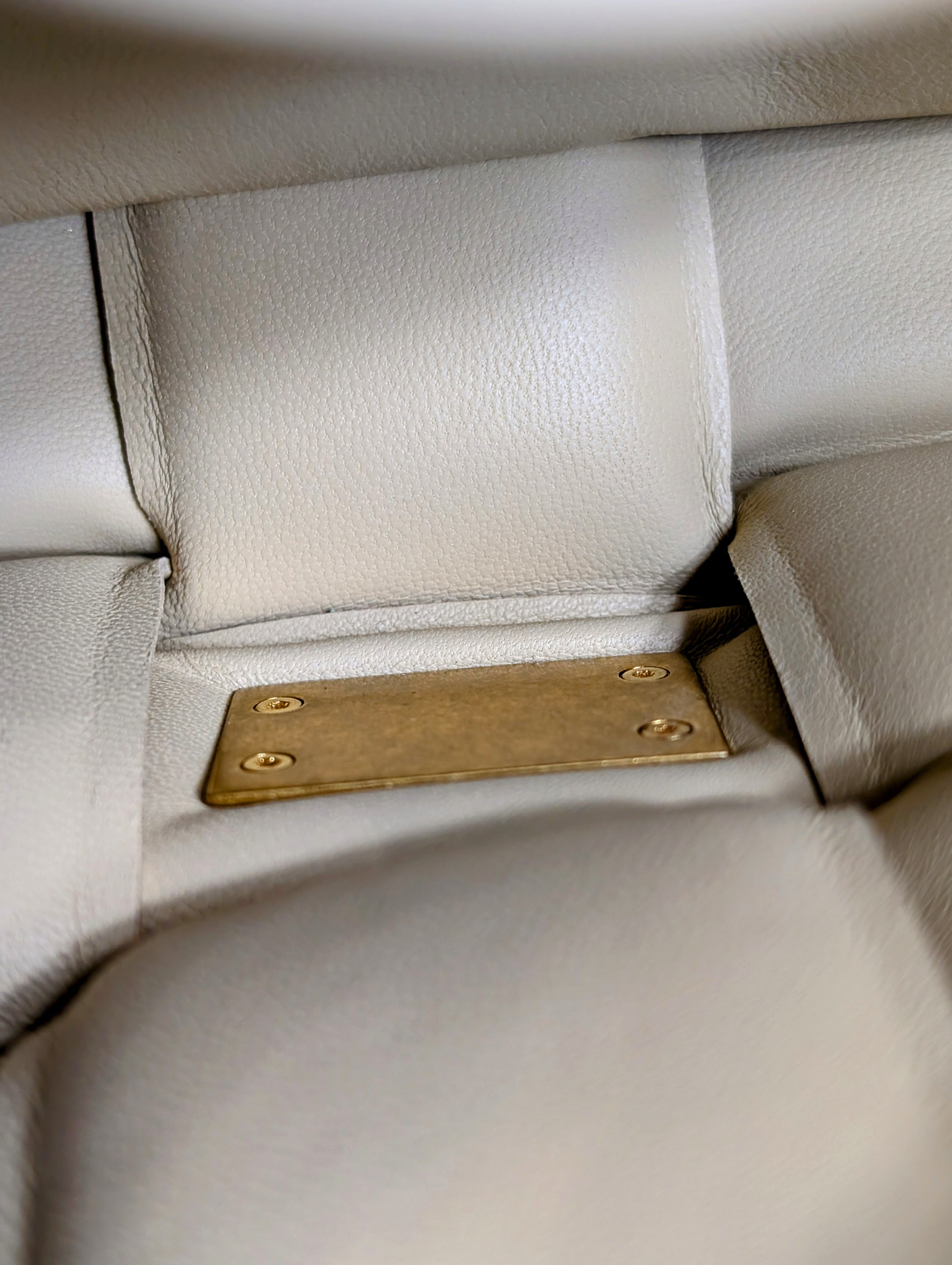 Bottega Veneta Cream Lambskin “The Chain” Cassette Shoulder Bag