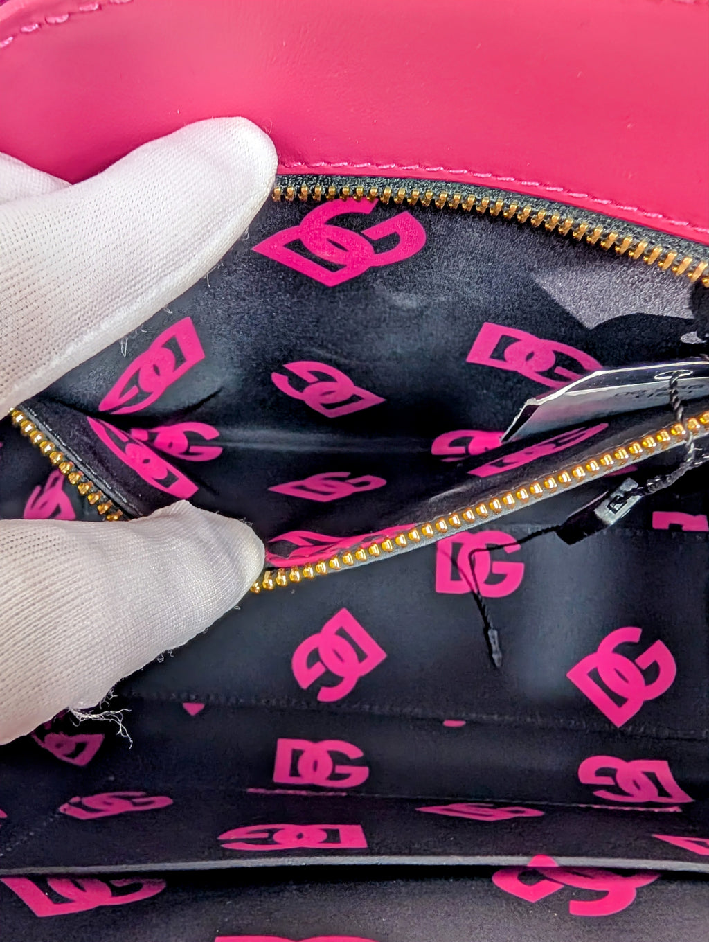 Dolce & Gabbana Hot Pink Small DG Logo Tote Bag