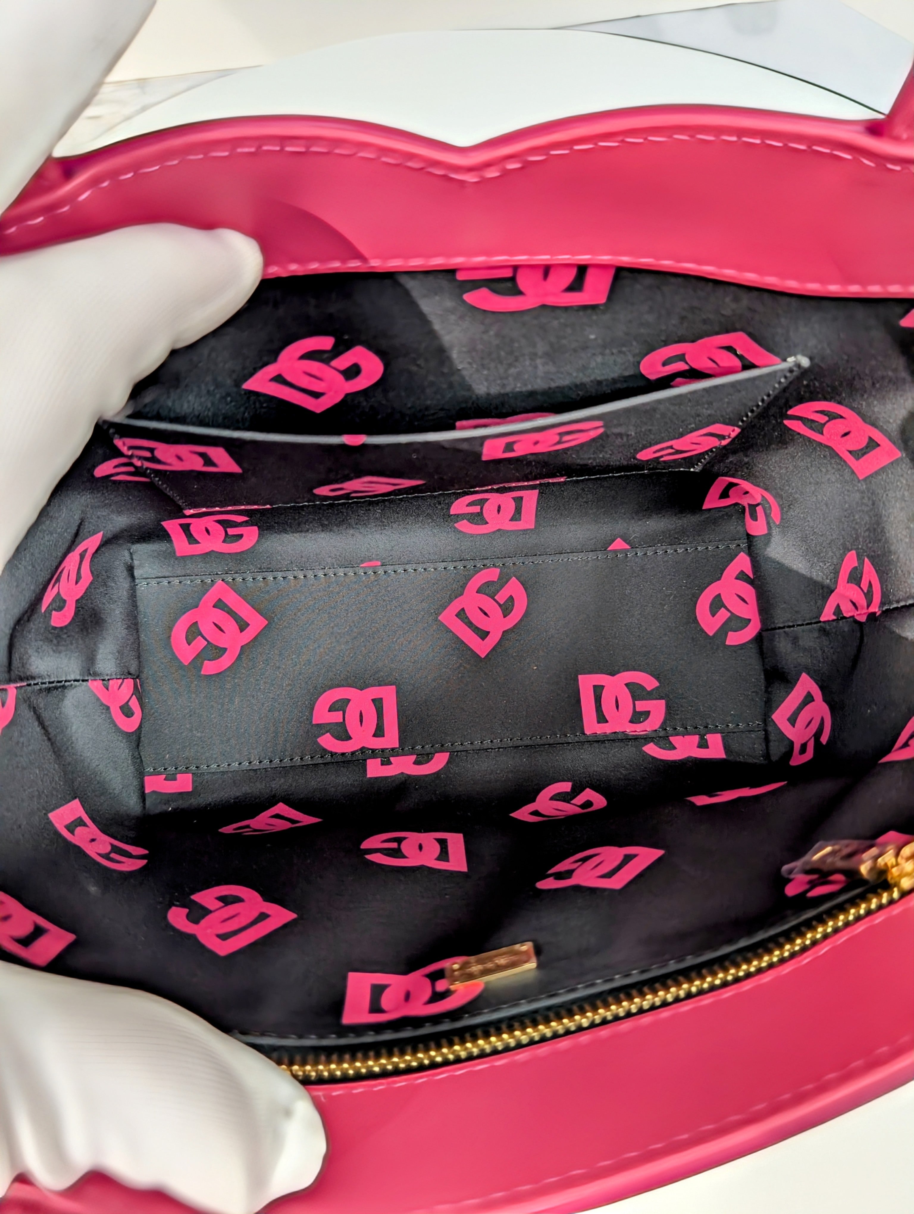 Dolce & Gabbana Hot Pink Small DG Logo Tote Bag
