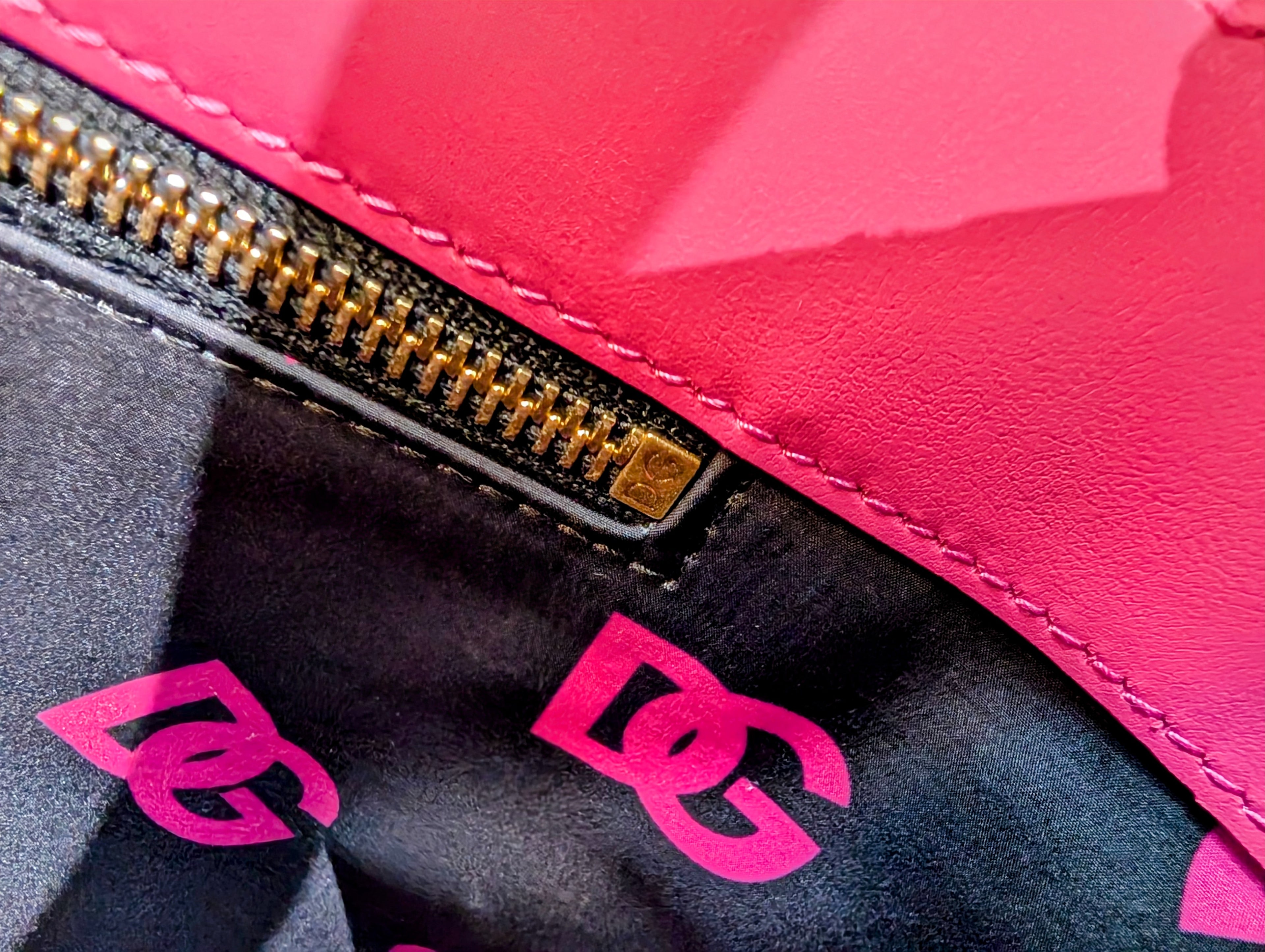 Dolce & Gabbana Hot Pink Small DG Logo Tote Bag
