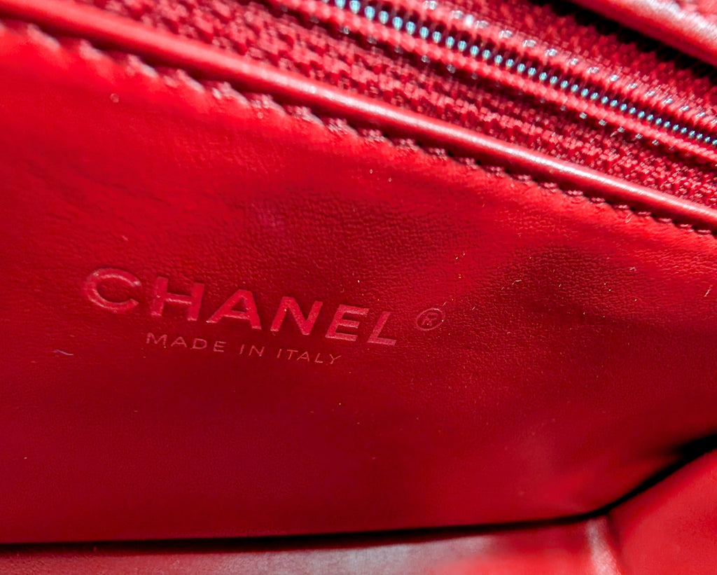 Chanel Rare Classic All-Red Flap Bag in Quilted Lambskin with Filigree CC