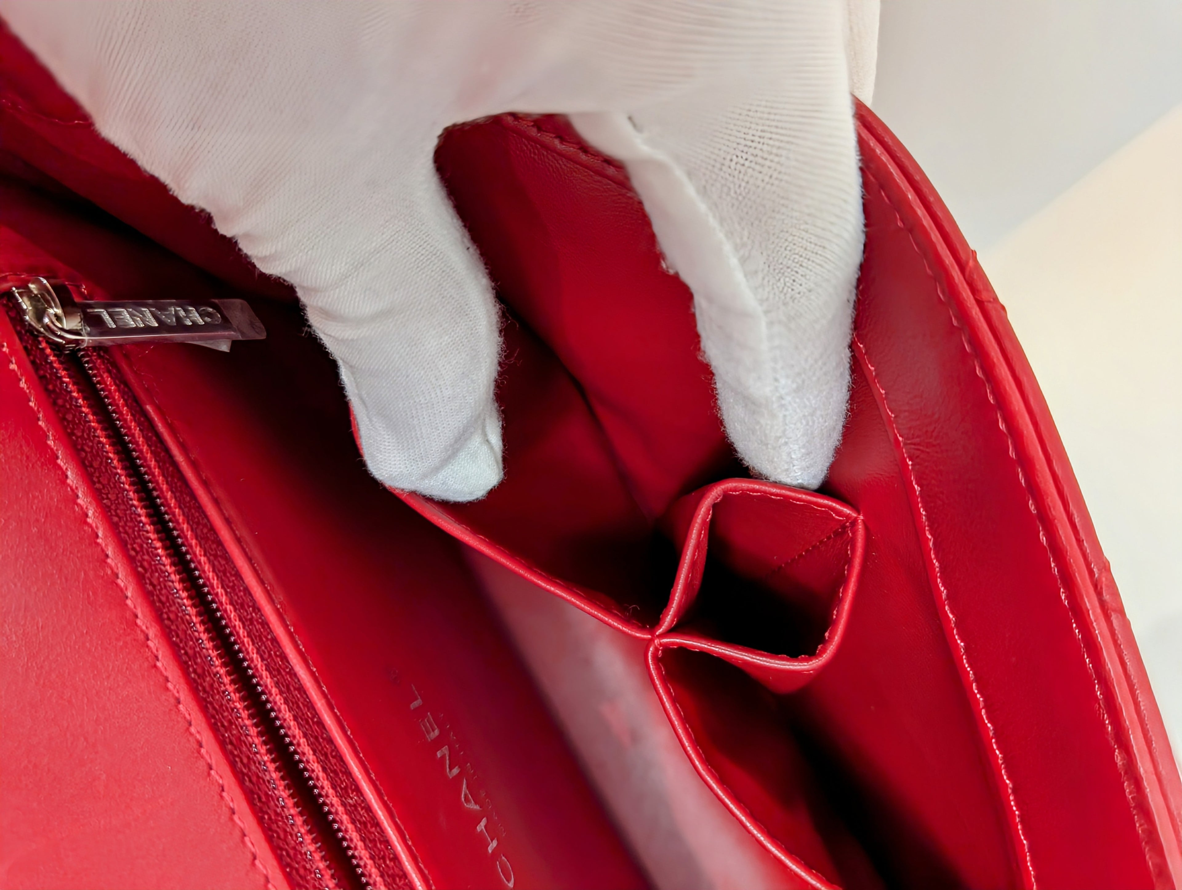 Chanel Rare Classic All-Red Flap Bag in Quilted Lambskin with Filigree CC