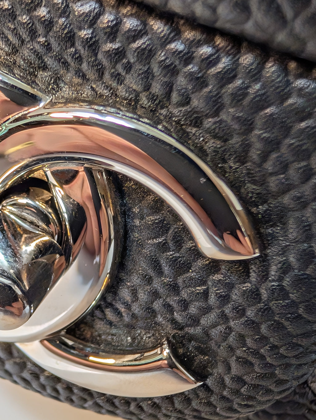 Chanel Black Jumbo Caviar Single Flap Bag