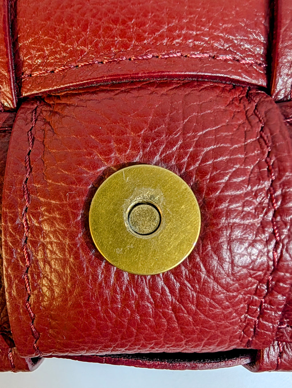 Violeta Castellani Milano Red Woven Leather Shoulder Bag