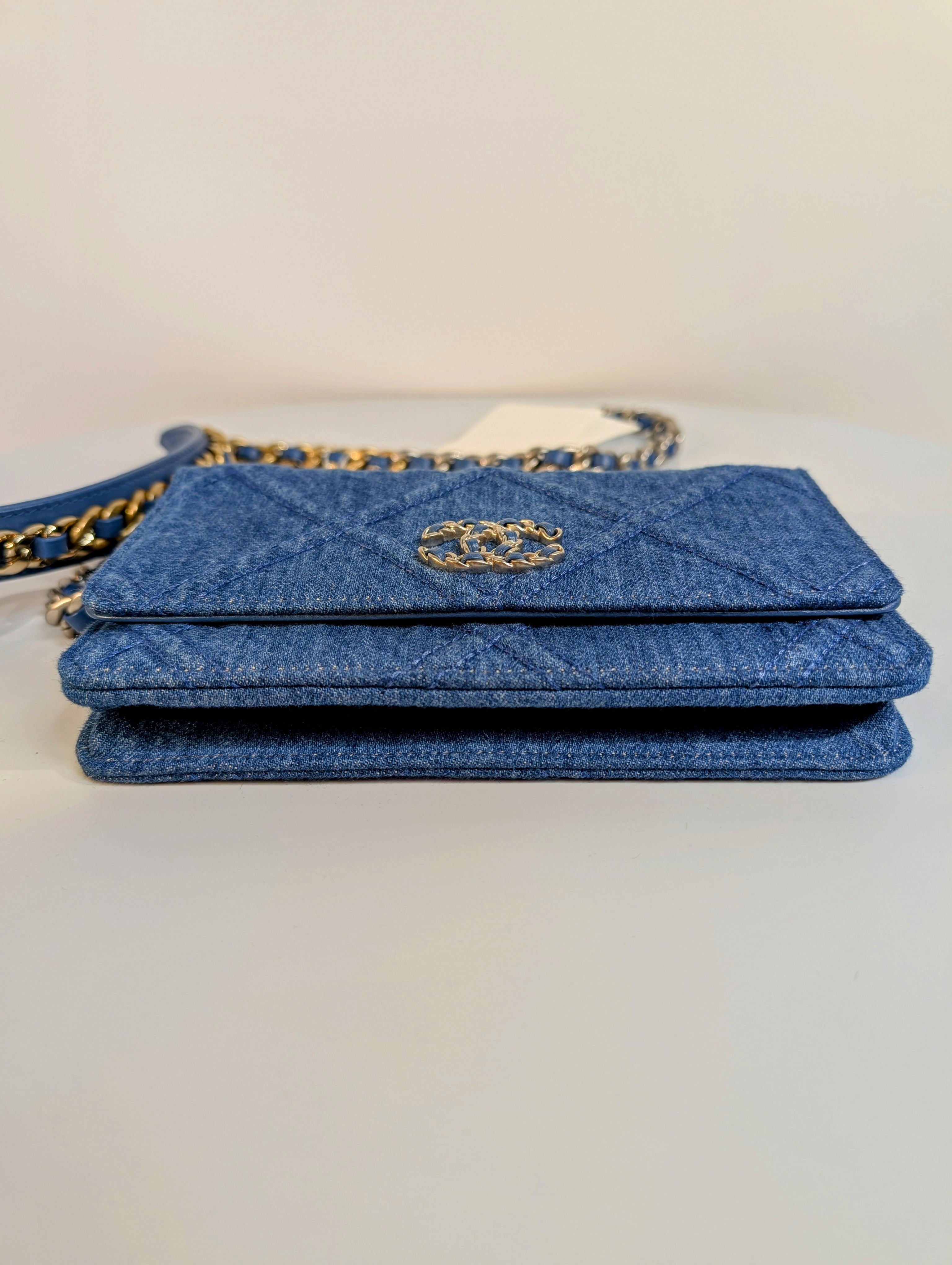 Chanel Cruise Line Edition Denim Wallet on Chain (WOC)