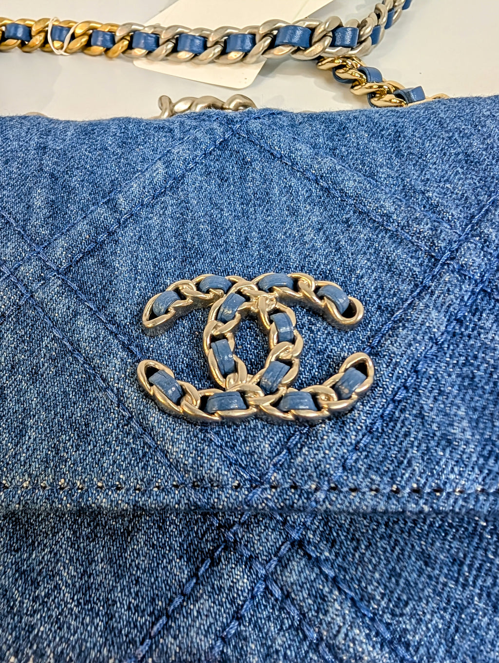 Chanel Cruise Line Edition Denim Wallet on Chain (WOC)