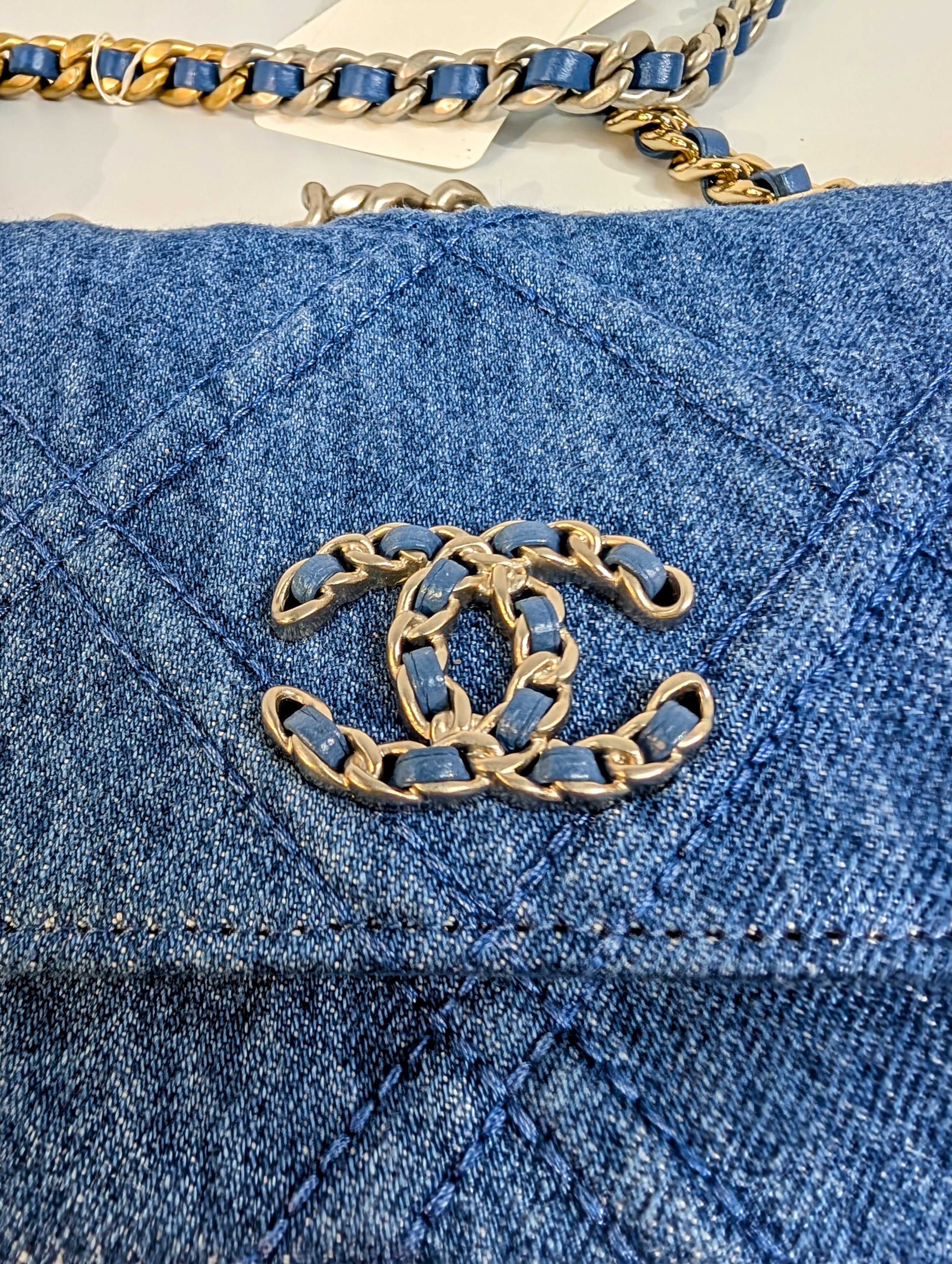 Chanel Cruise Line Edition Denim Wallet on Chain (WOC)