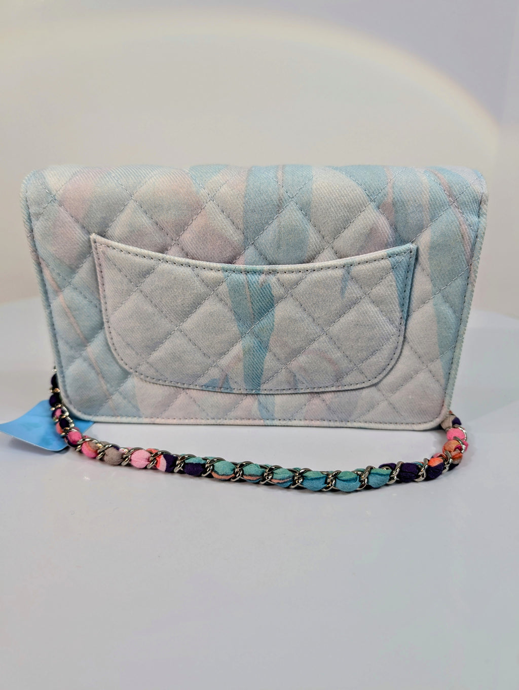 Chanel Jungle Jeans Quilted Fabric Wallet On Chain (WOC)