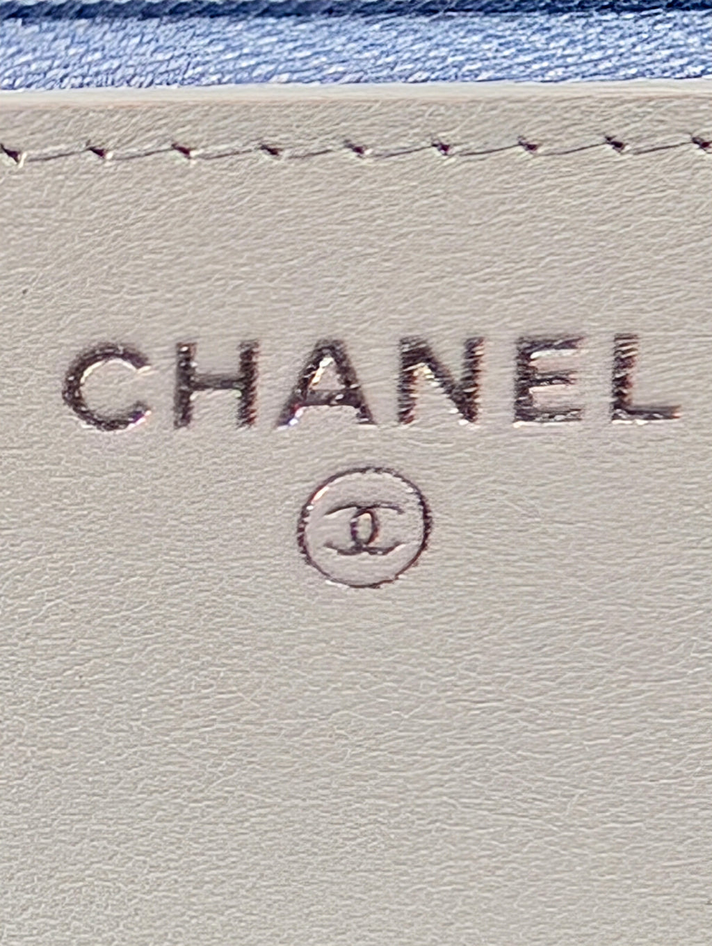Chanel Jungle Jeans Quilted Fabric Wallet On Chain (WOC)