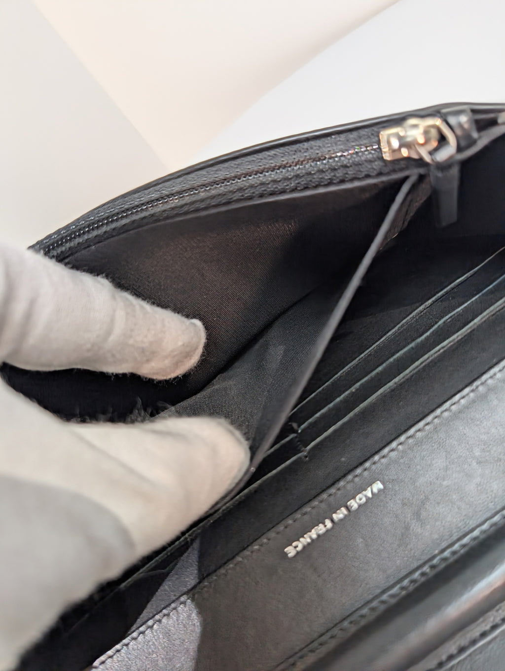 Chanel Black Studded Crystal Patent Leather Wallet on Chain (WOC)