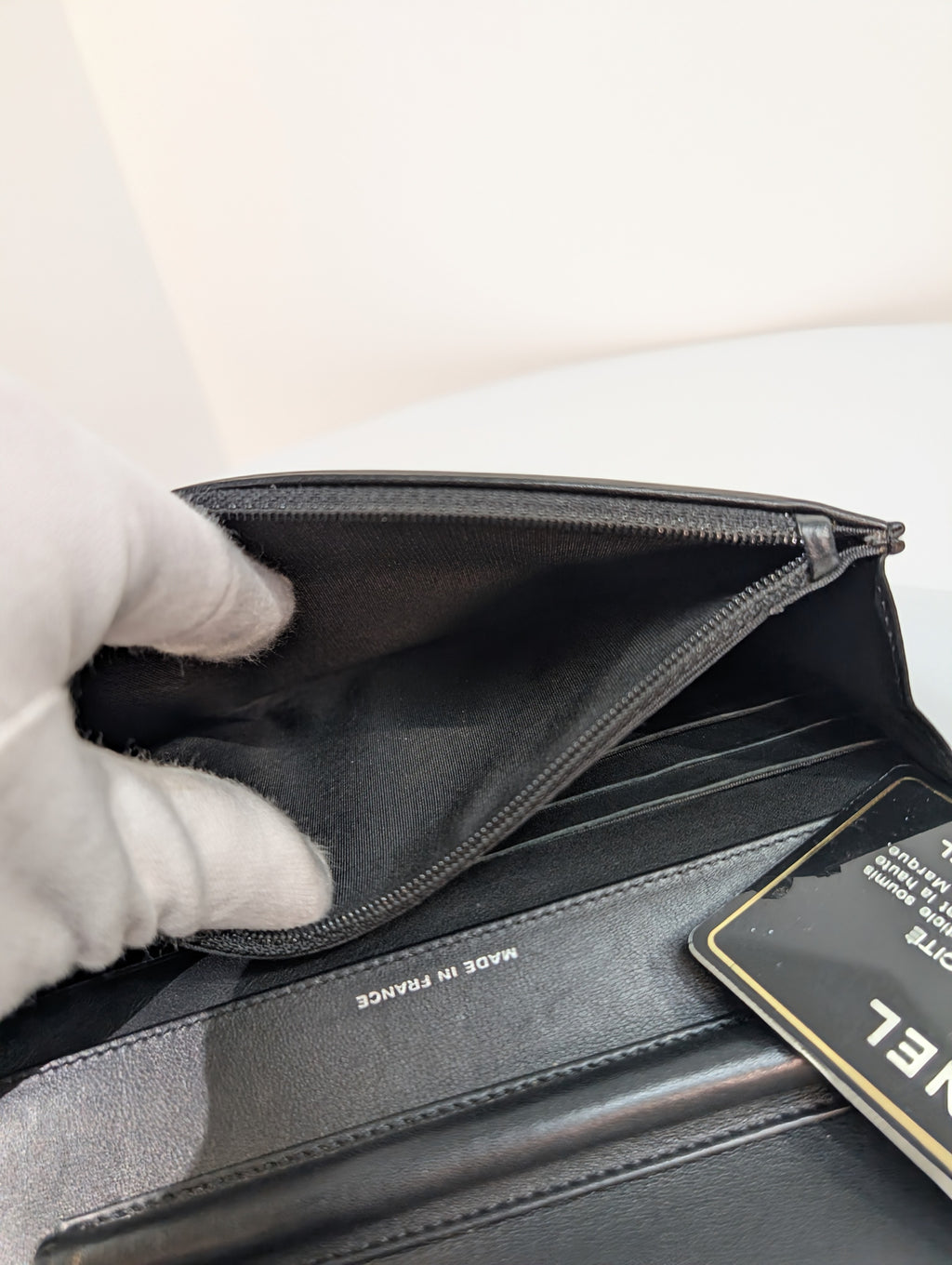 Chanel Black Studded Crystal Patent Leather Wallet on Chain (WOC)