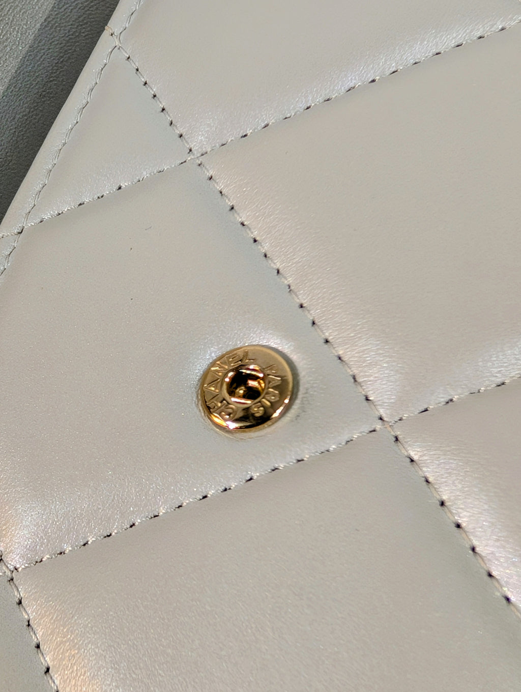 Chanel 19 Long Flap Lambskin in Lustrous Iriescent Silver Clutch